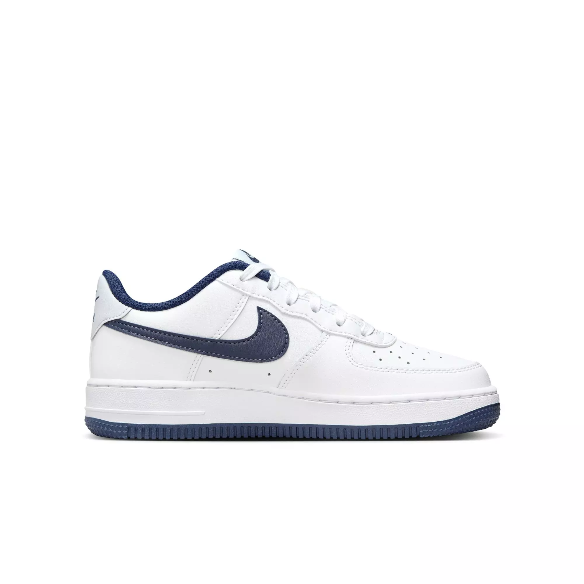 Nike Air Force 1 "White/Midnight Navy/Football Grey" Preschool Boys' Shoe - WHITE/NAVY
