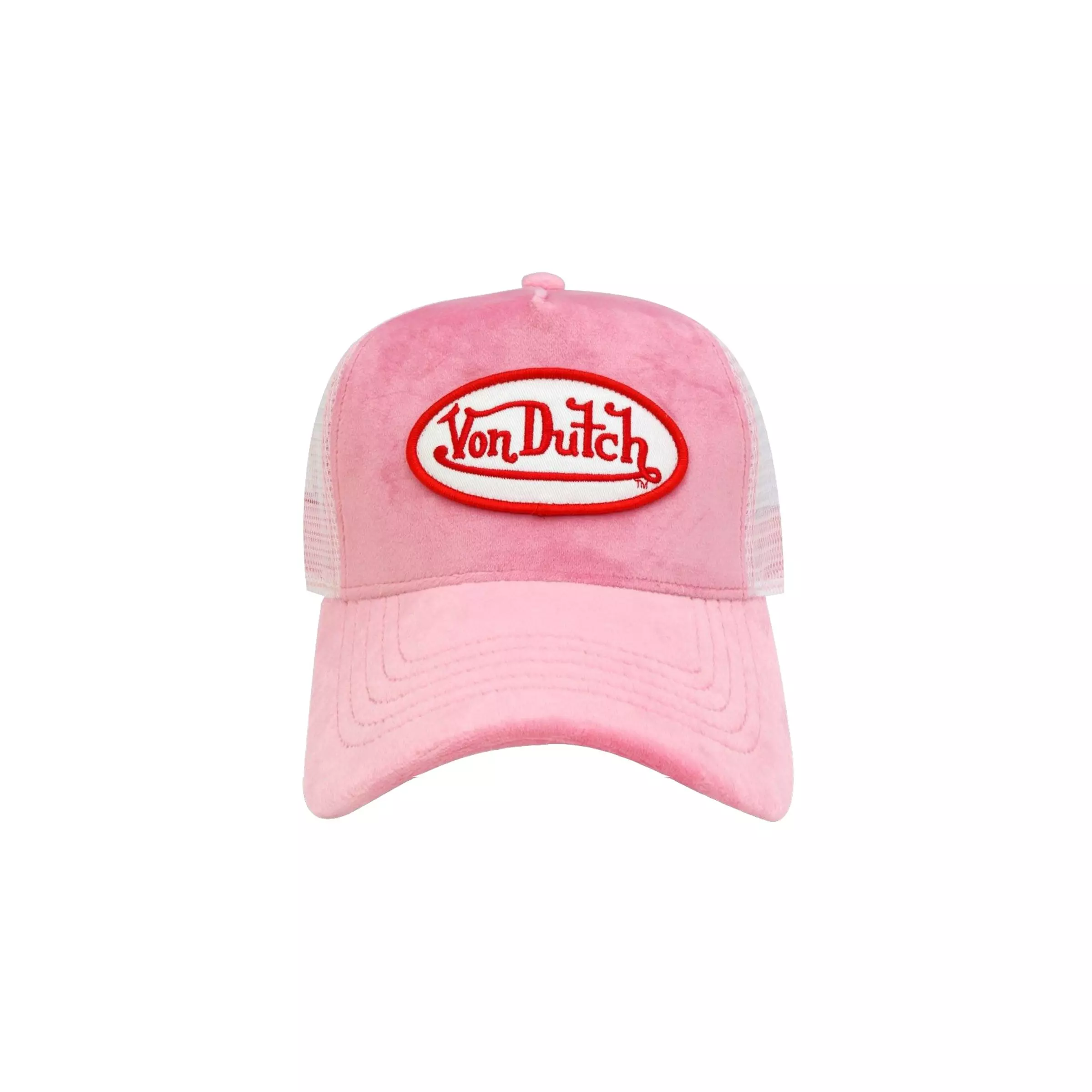 Von Dutch Velvet Trucker Snapback-Pink - PINK