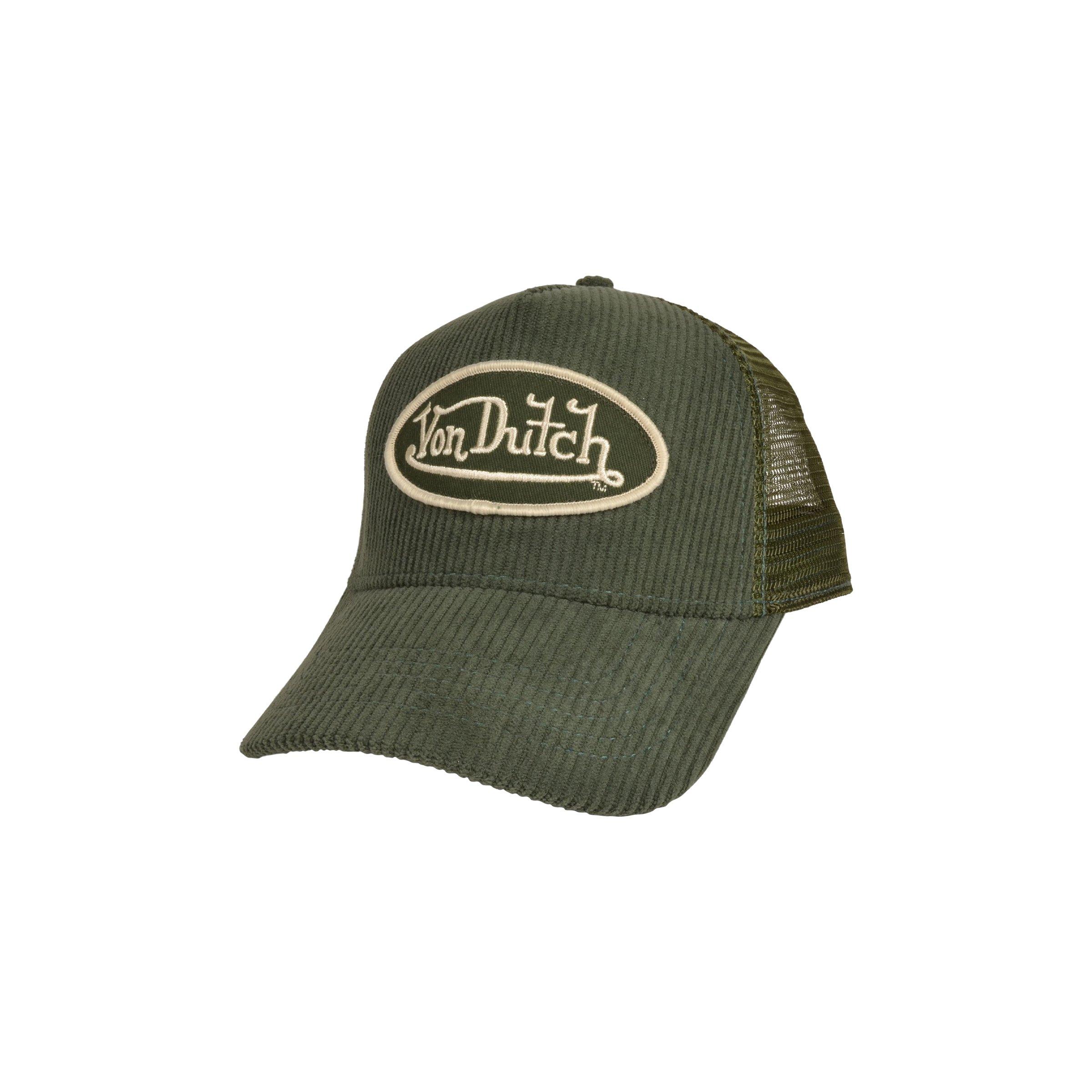 Von Dutch Corded Trucker Snapback Hat-Olive - OLIVE Thumbnail View 1