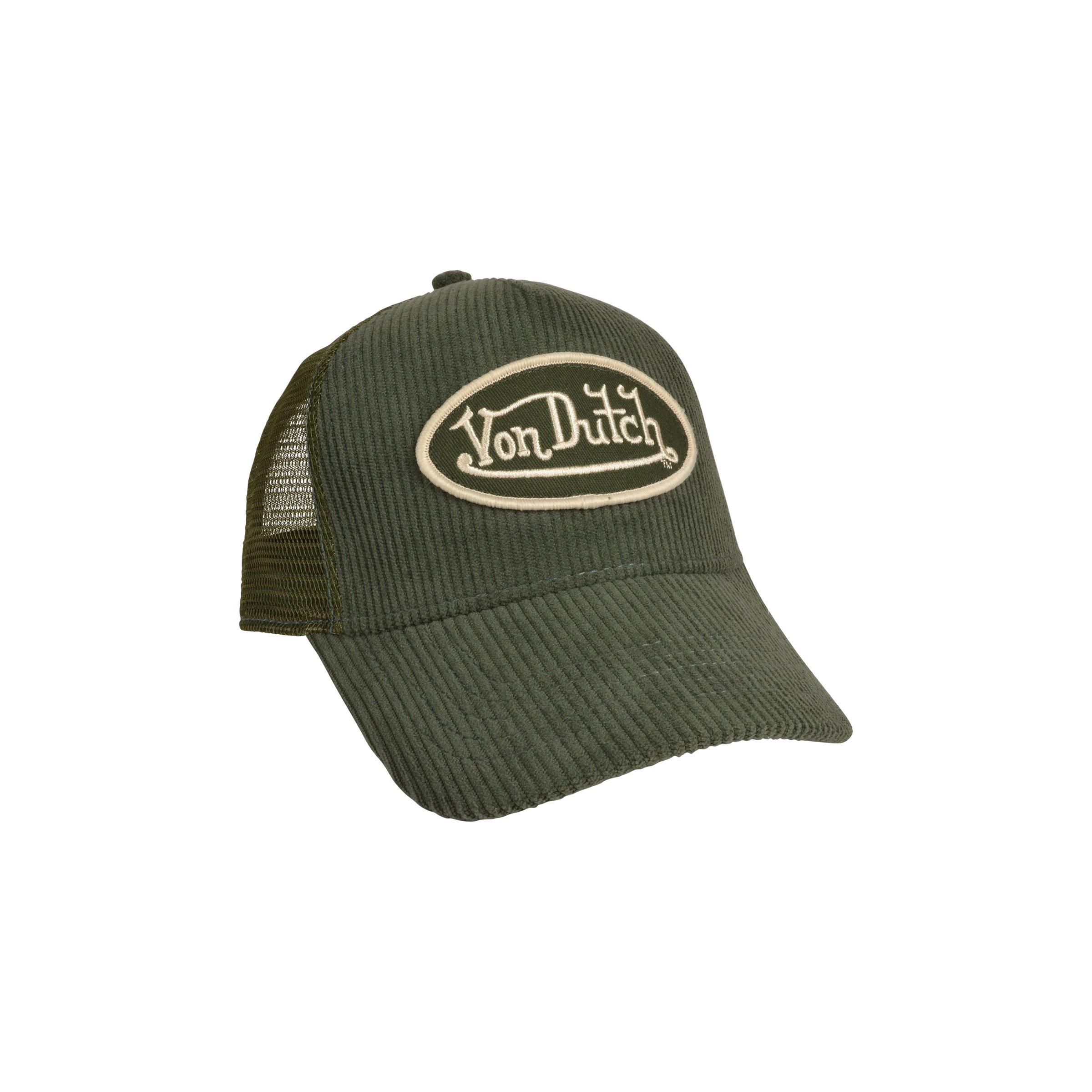 Von Dutch Corded Trucker Snapback Hat-Olive - OLIVE Thumbnail View 2