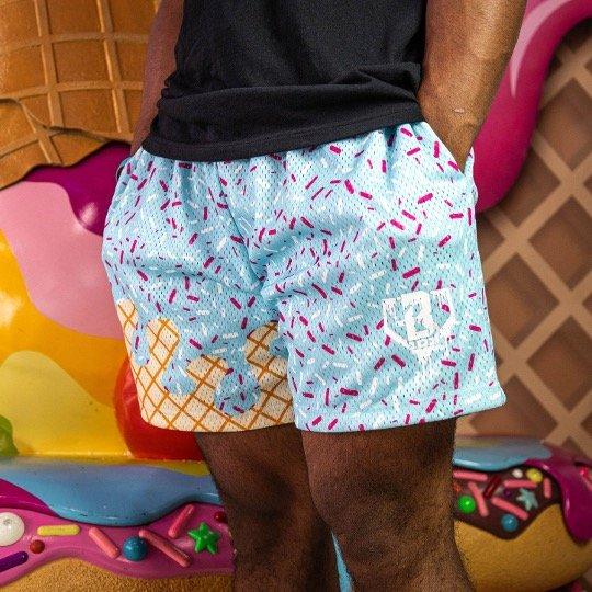Baseball Lifestyle 101 Ice Cream Big Boys' Cotton Candy Shorts