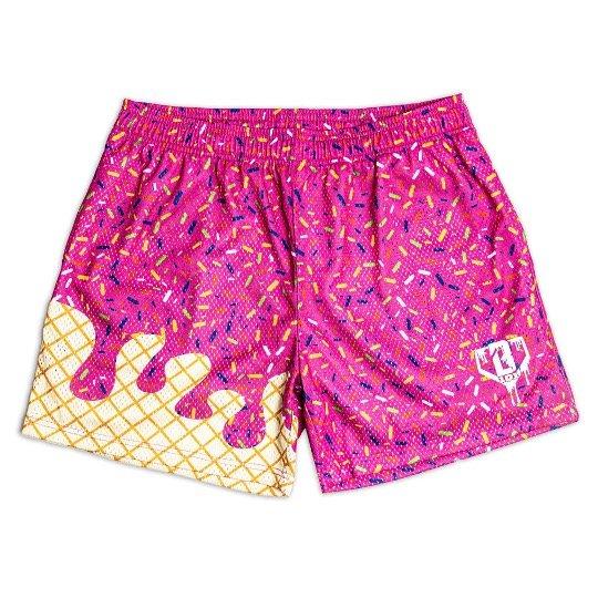 Baseball Lifestyle 101 Big Boys' Ice Cream Shorts - Strawberry - PINK Thumbnail View 1