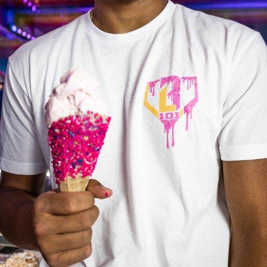 Baseball Lifestyle 101 Ice Cream Big Boys' Strawberry Tee