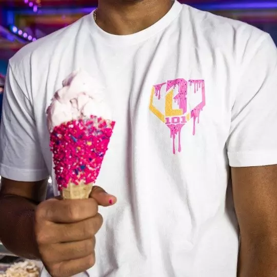 Baseball Lifestyle 101 Big Boys' Ice Cream Tee - Strawberry - PINK
