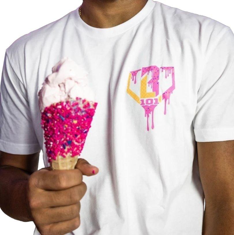 Baseball Lifestyle 101 Ice Cream Big Boys' Strawberry Tee