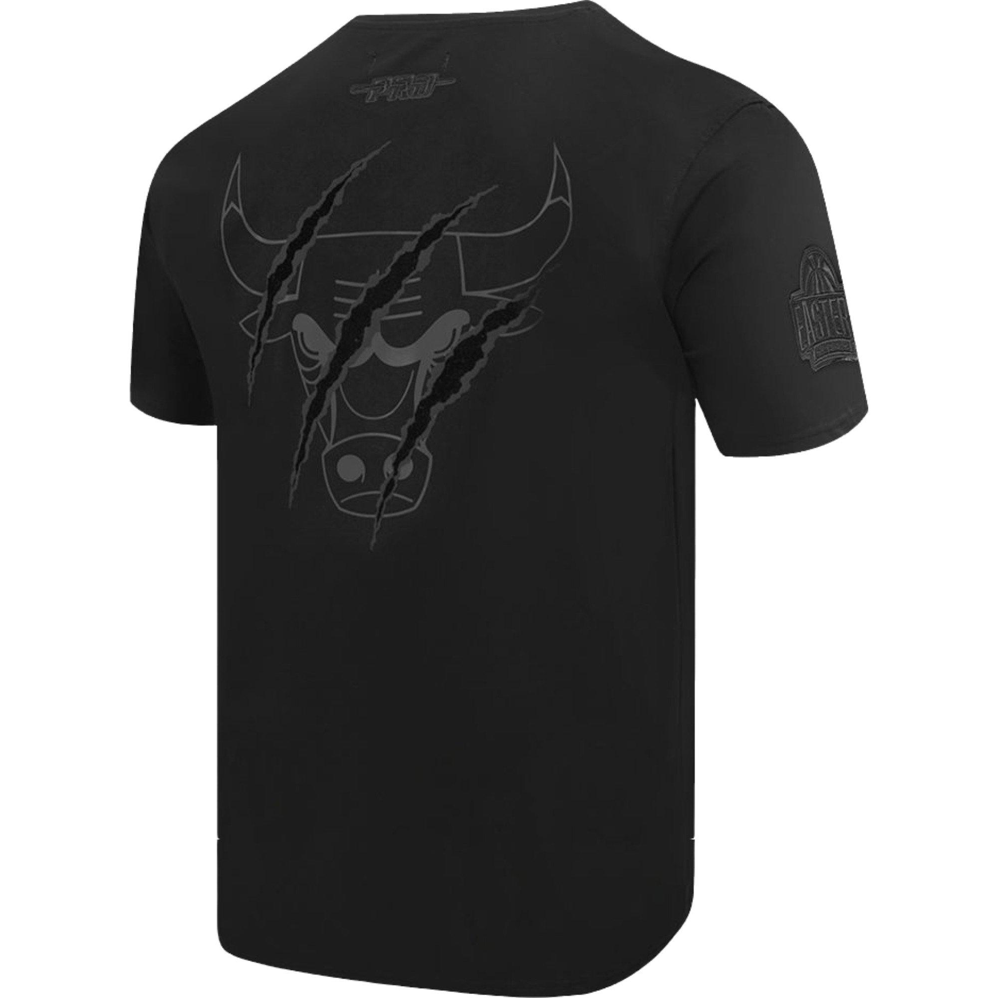 Pro Standard Men's Chicago Bulls Retro 3 "Black Cat" Short Sleeve Tee-Black - BLACK Thumbnail View 2