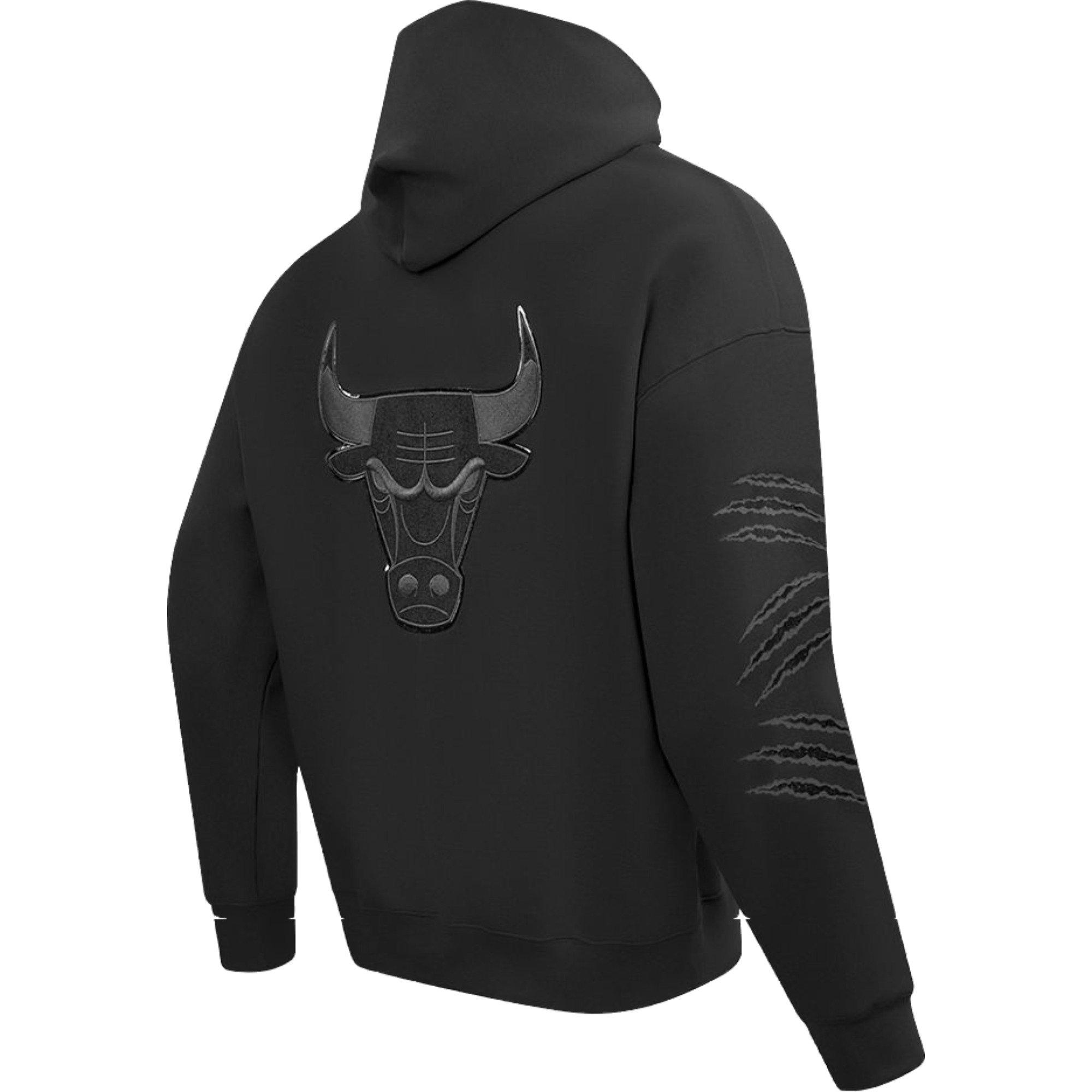 Pro Standard Men's Chicago Bulls Retro 3 "Black Cat" Hoodie-Black - BLACK Thumbnail View 2