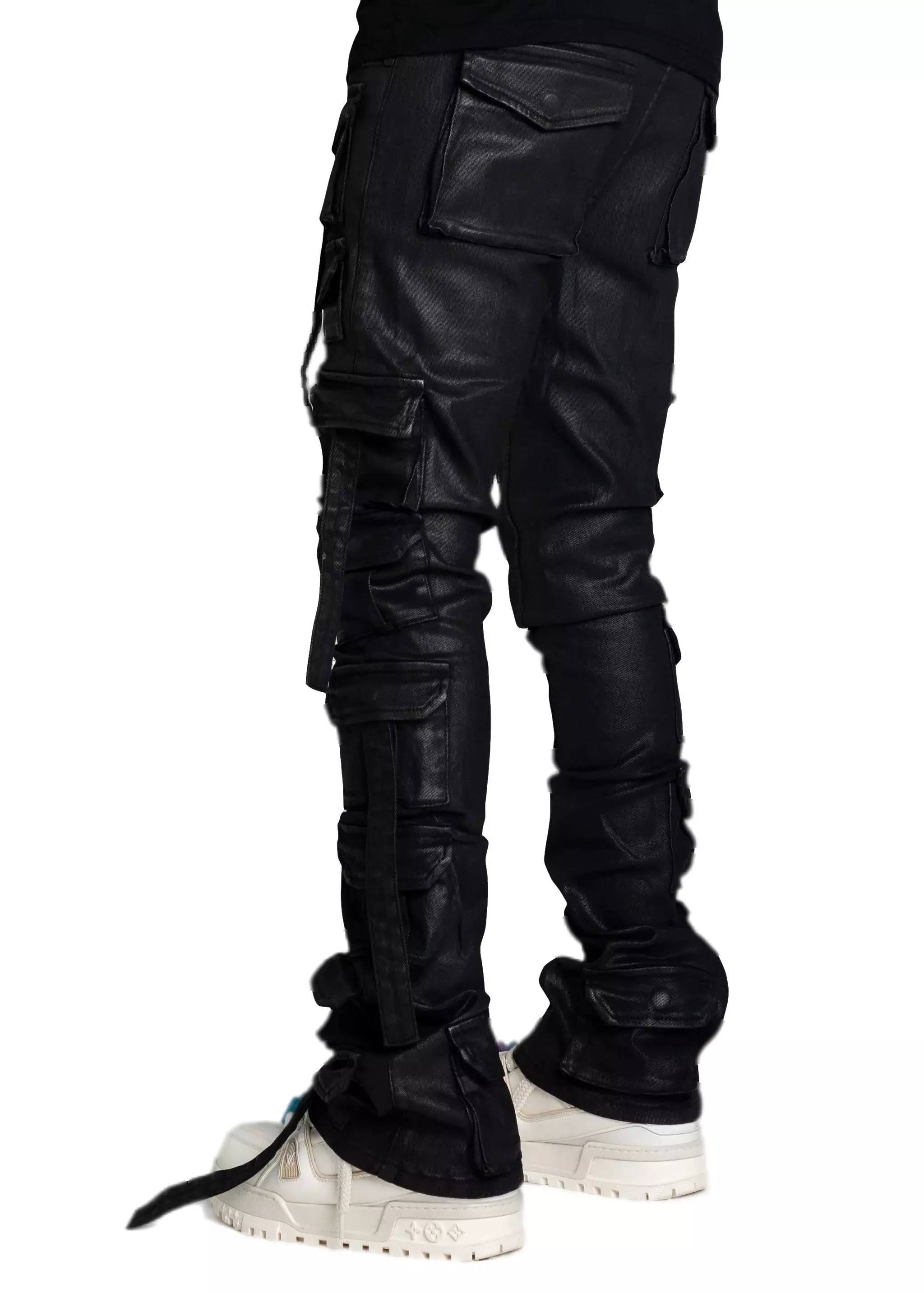 Guapi Men's Starry Tactical Stacked Denim Jeans