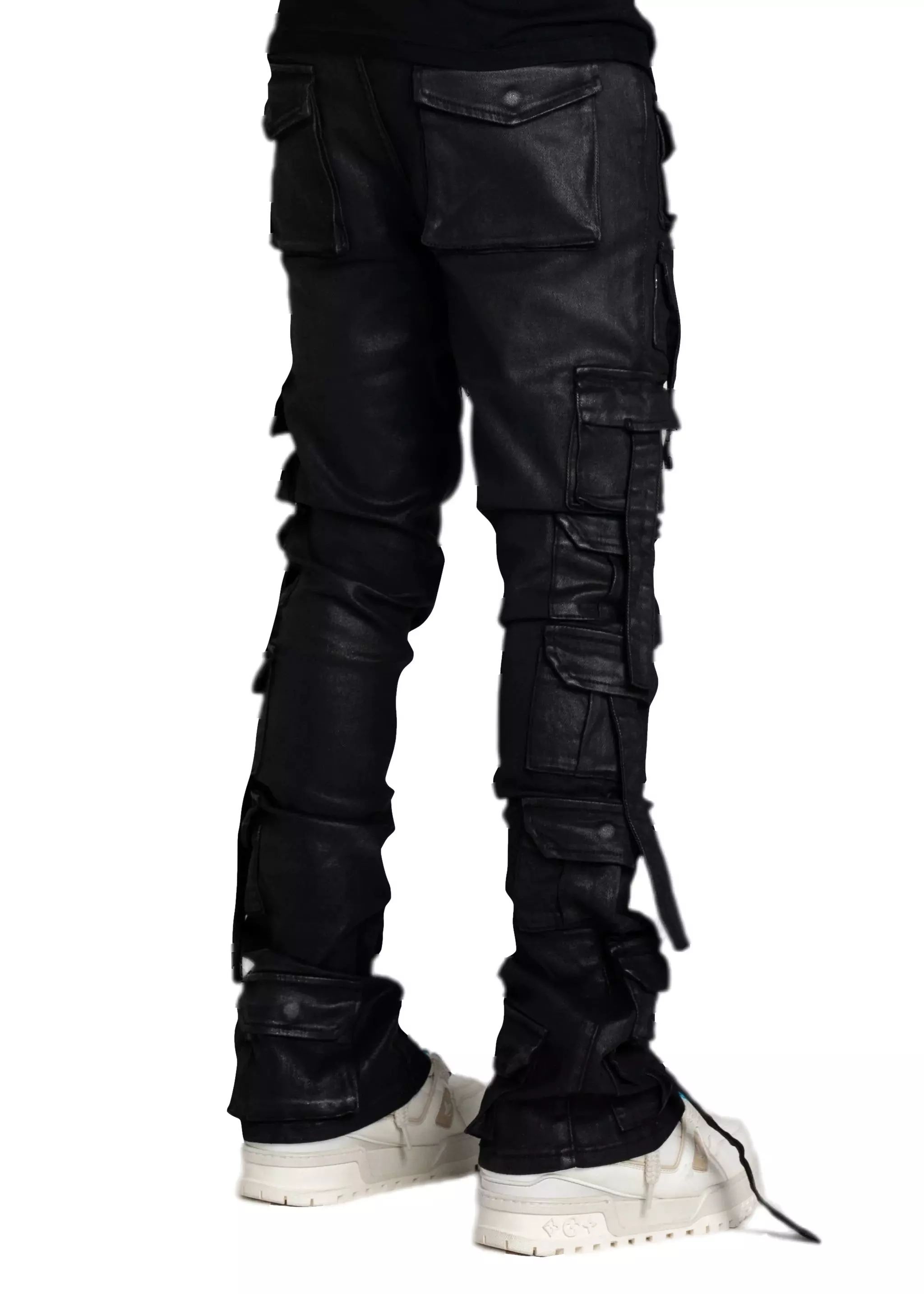 Guapi Men's Starry Tactical Stacked Denim Jeans