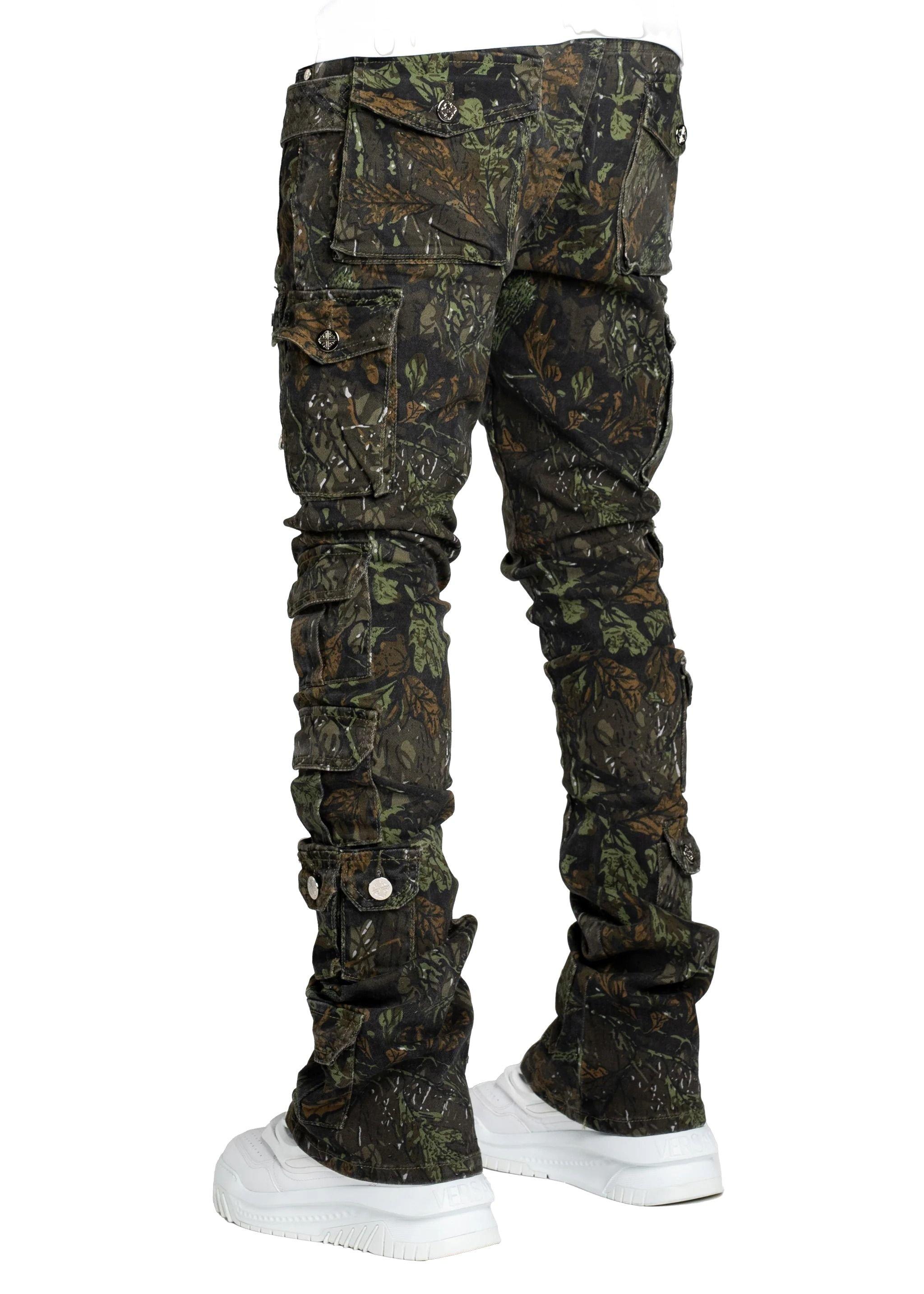 Guapi Starry Tactical Stacked Denim Men's Camo Jeans​