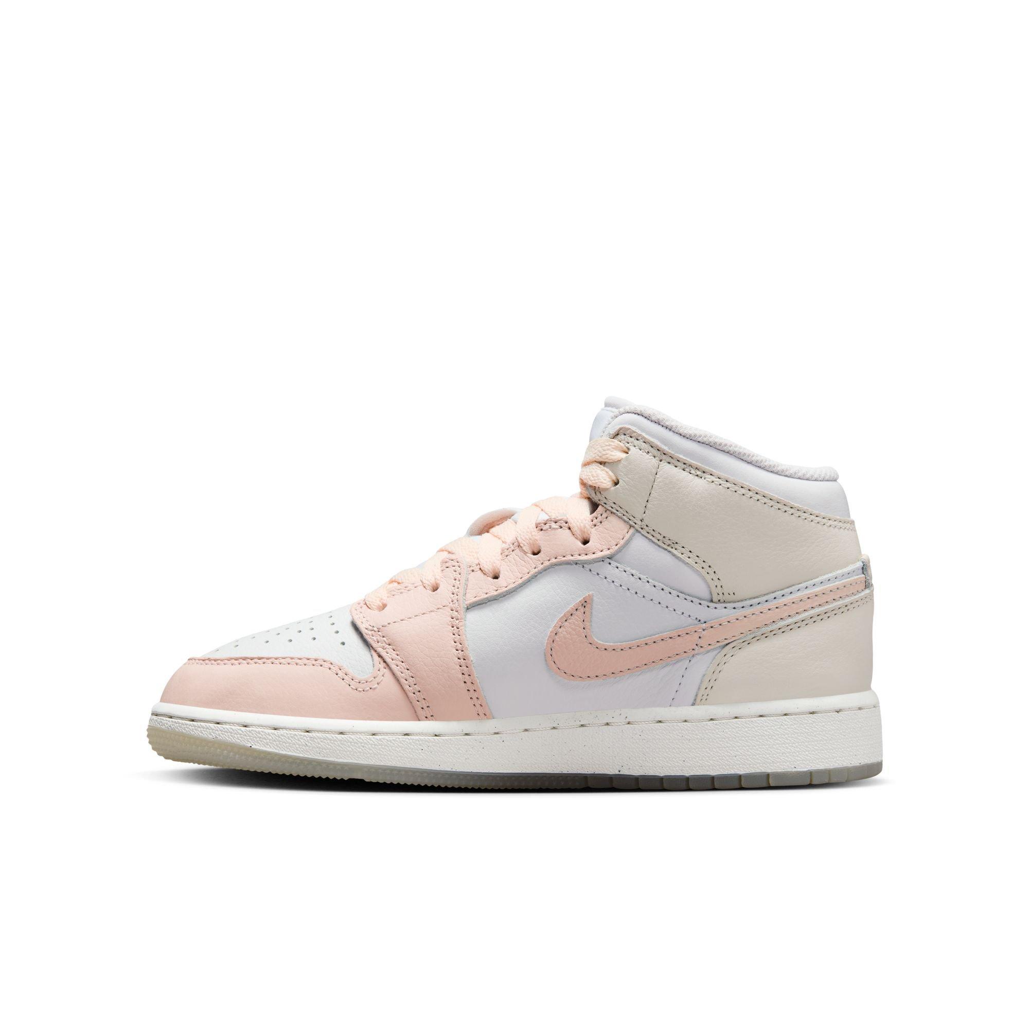 Jordan 1 Mid SE "Sail/Guava Ice/Sea Glass/Glacier Blue" Grade School Kids' Shoe - MULTI-COLOR Thumbnail View 4