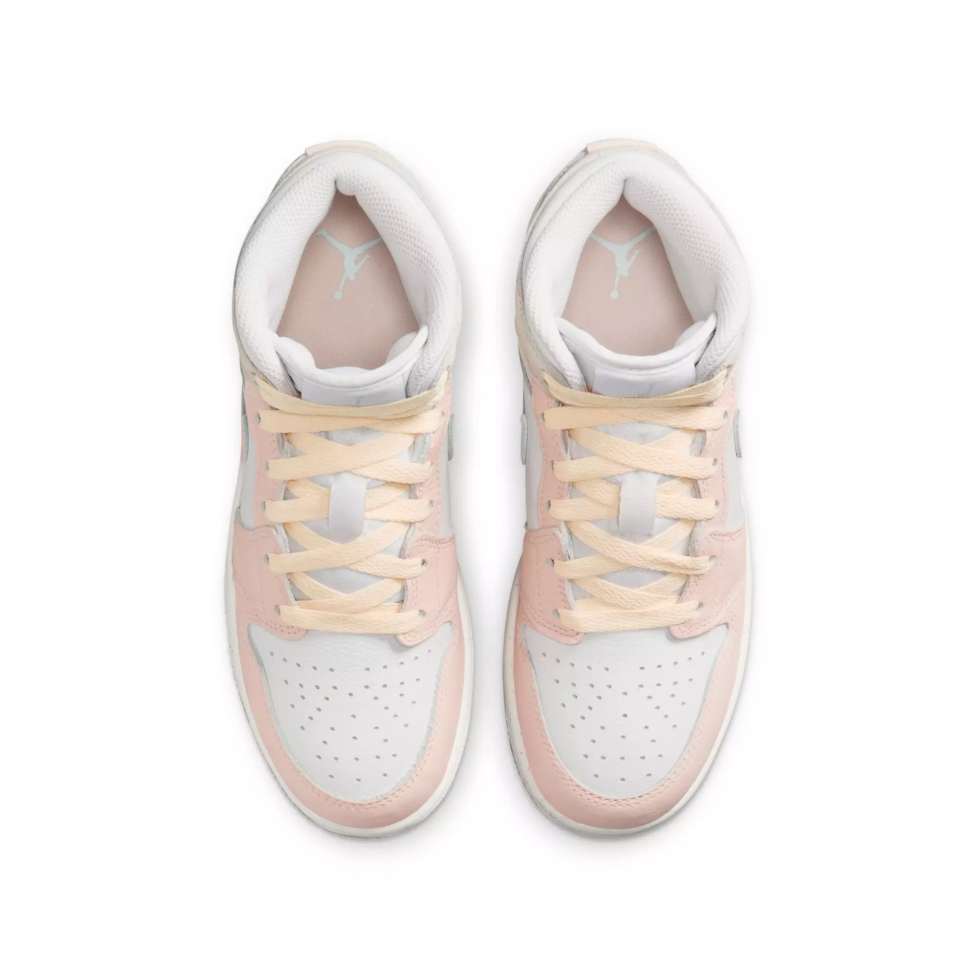 Jordan 1 Mid SE "Sail/Guava Ice/Sea Glass/Glacier Blue" Grade School Kids' Shoe - MULTI-COLOR