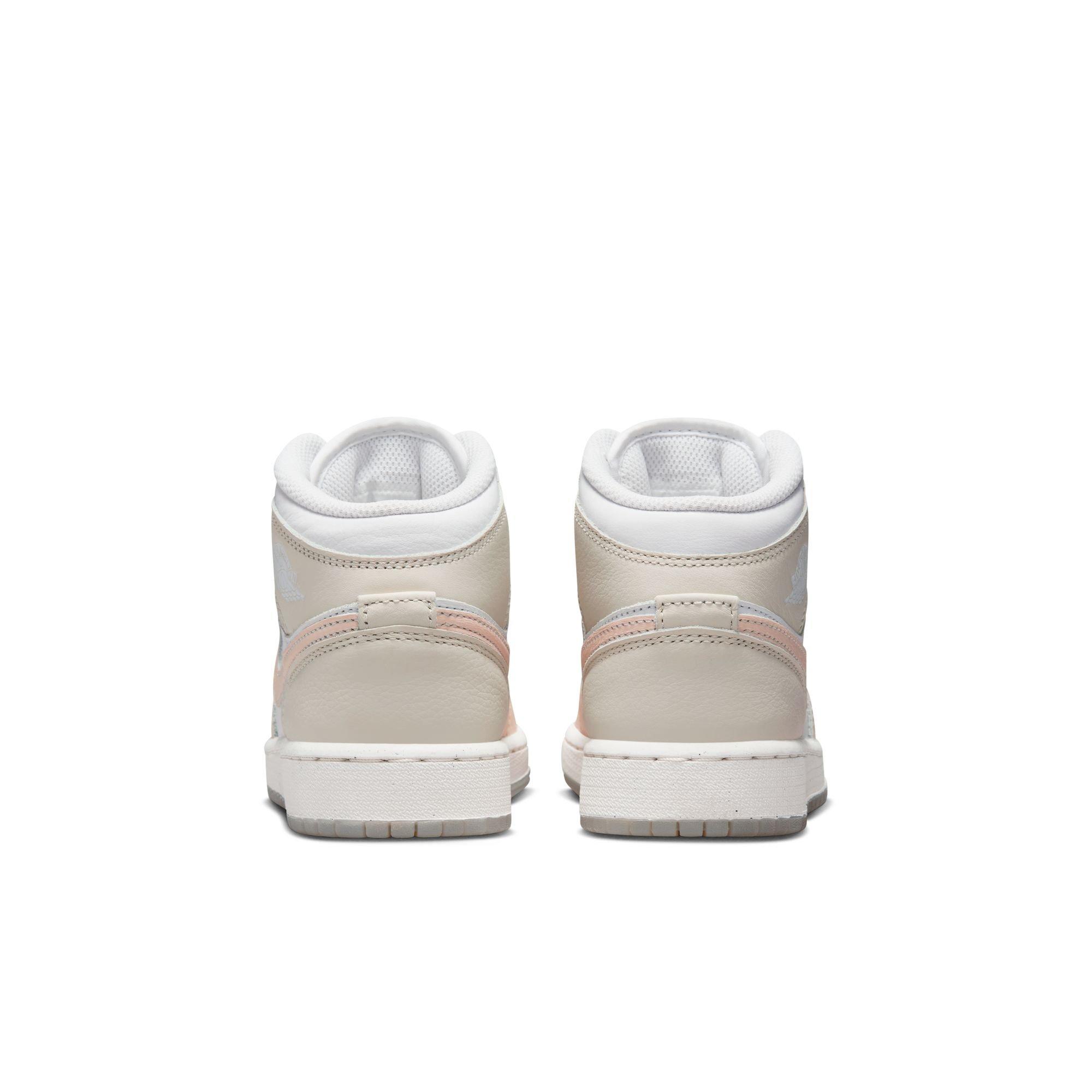 Jordan 1 Mid SE "Sail/Guava Ice/Sea Glass/Glacier Blue" Grade School Kids' Shoe - MULTI-COLOR Thumbnail View 7