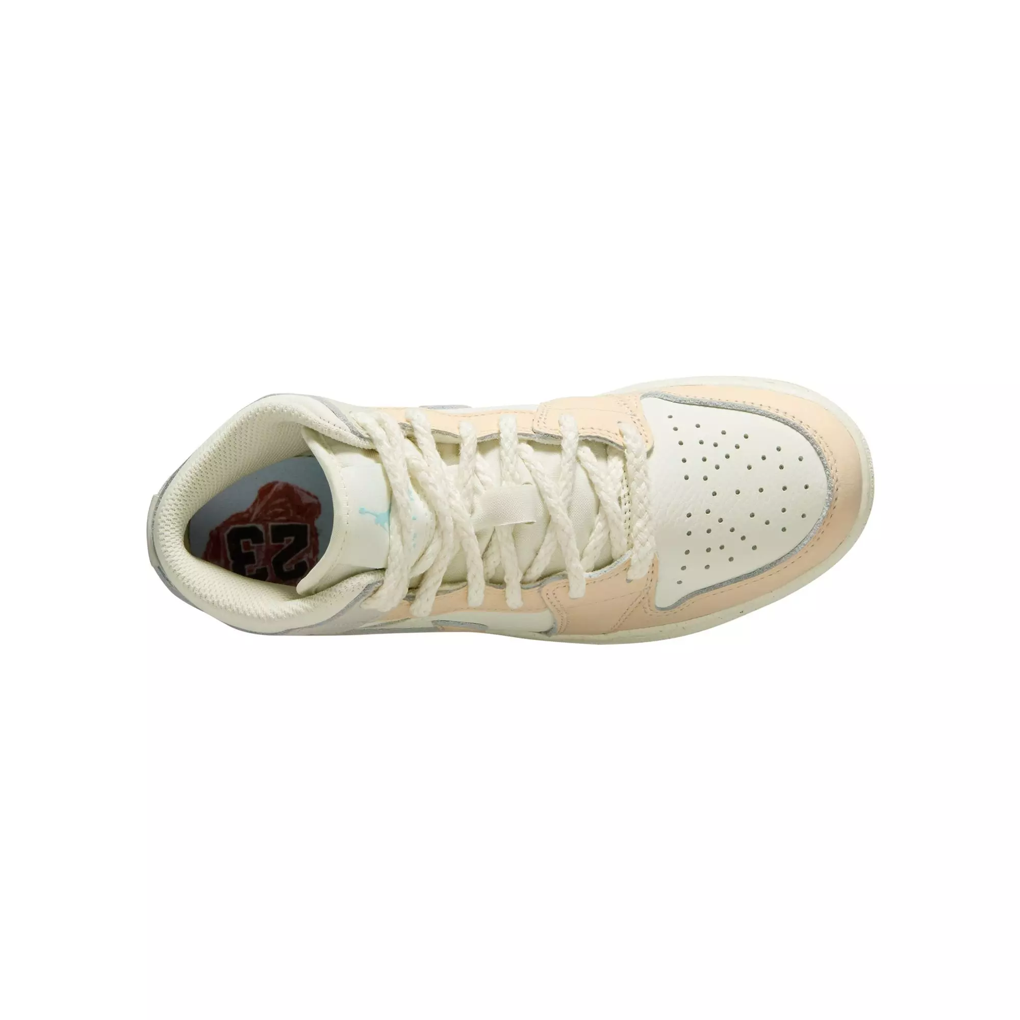 Jordan 1 Mid SE "Sail/Guava Ice/Sea Glass/Glacier Blue" Grade School Kids' Shoe - MULTI-COLOR