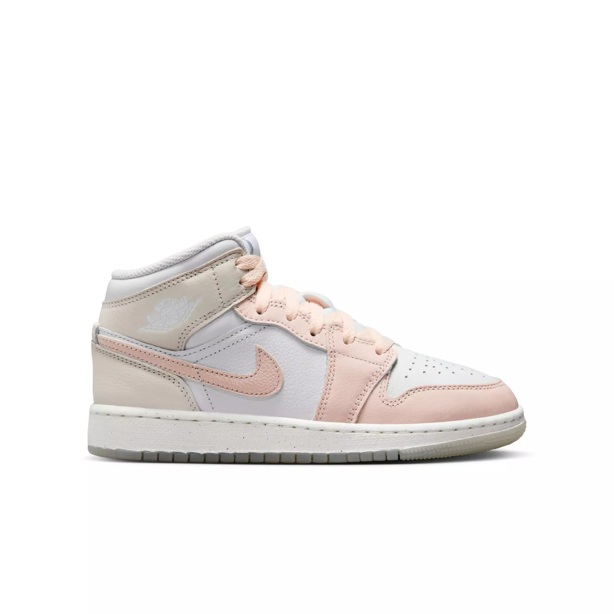 Jordan 1 Mid SE "Sail/Guava Ice/Sea Glass/Glacier Blue" Grade School Kids' Shoe - MULTI-COLOR