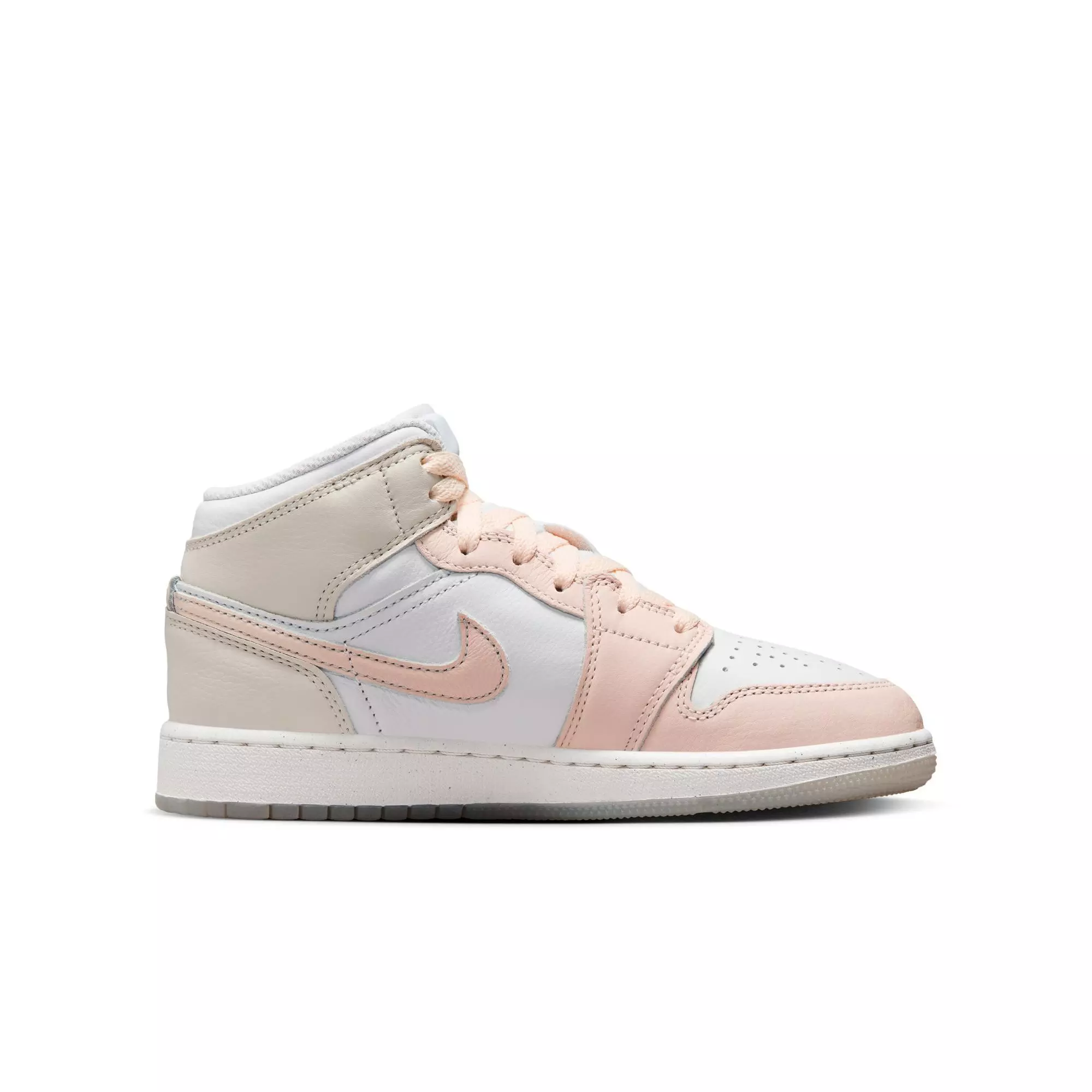 Jordan 1 Mid SE "Sail/Guava Ice/Sea Glass/Glacier Blue" Grade School Kids' Shoe - MULTI-COLOR