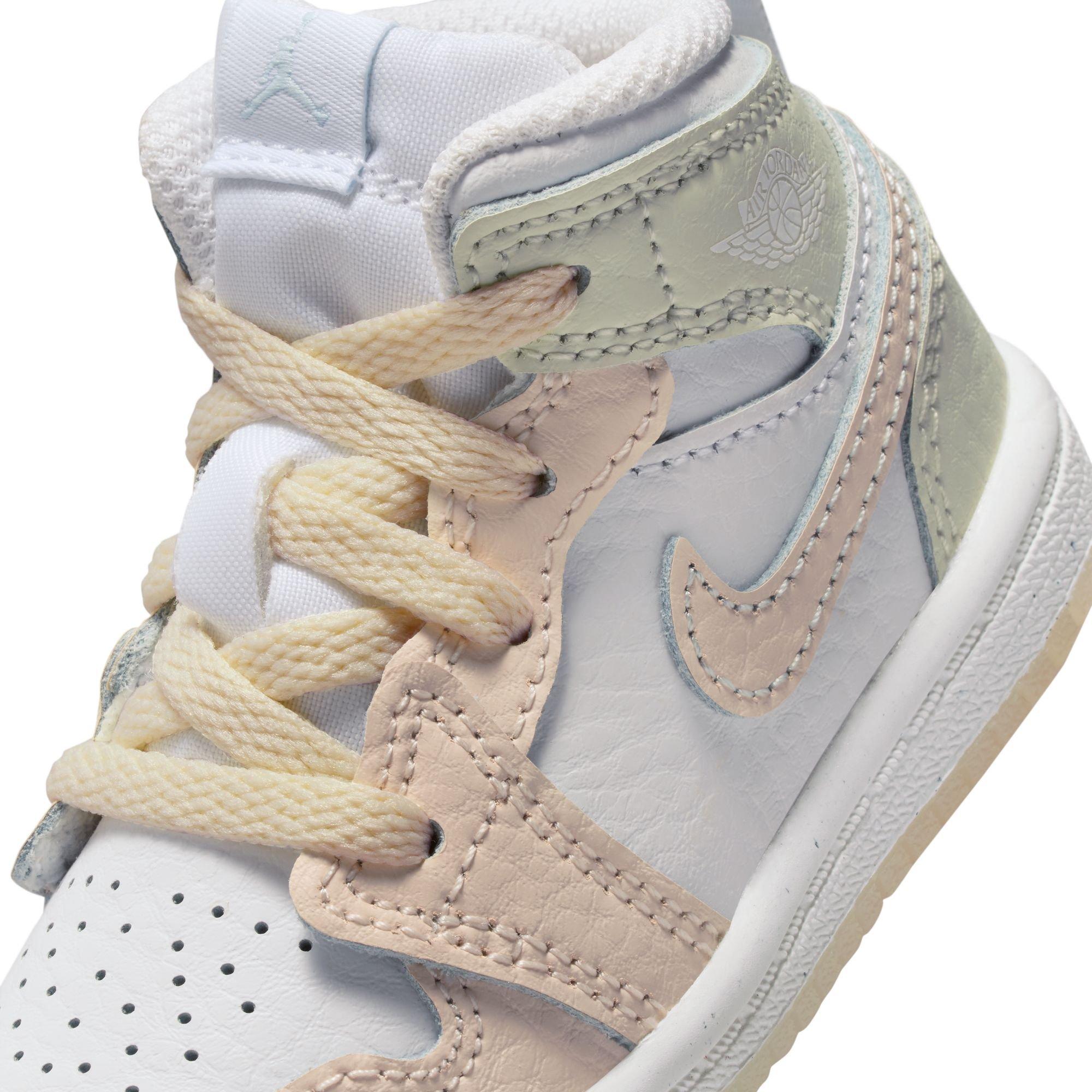 Jordan 1 Mid SE Toddler Boys' "Sail/Guava Ice/Sea Glass/Glacier Blue" Shoe