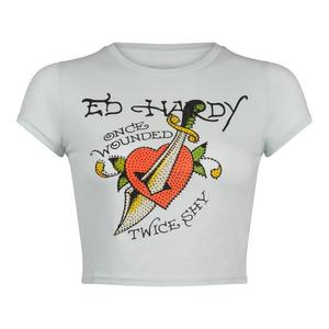 Ed Hardy Women's Shy Rhinestone Baby Tee