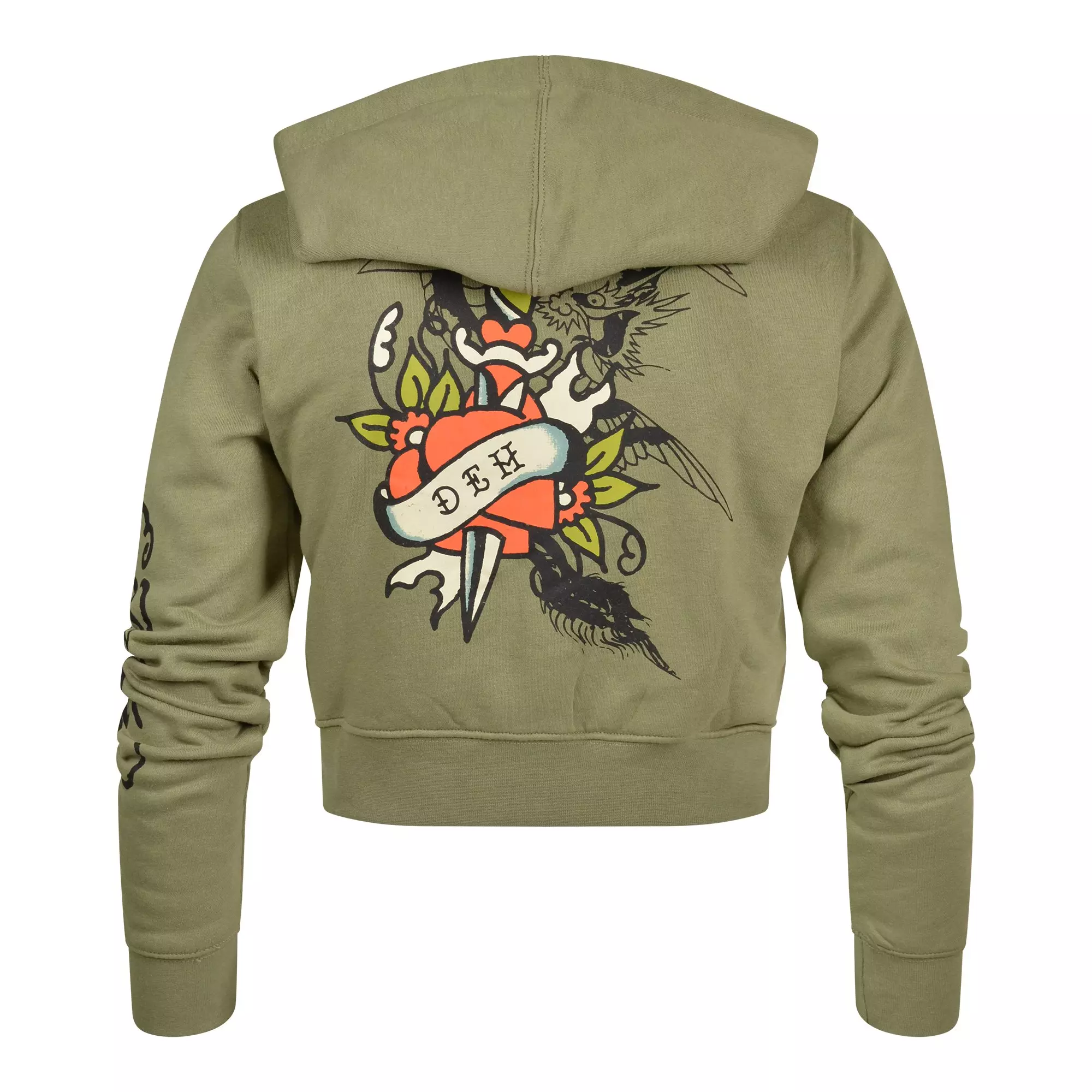 Ed Hardy Women's Dragon Dagger Full-Zip Jacket - OLIVE