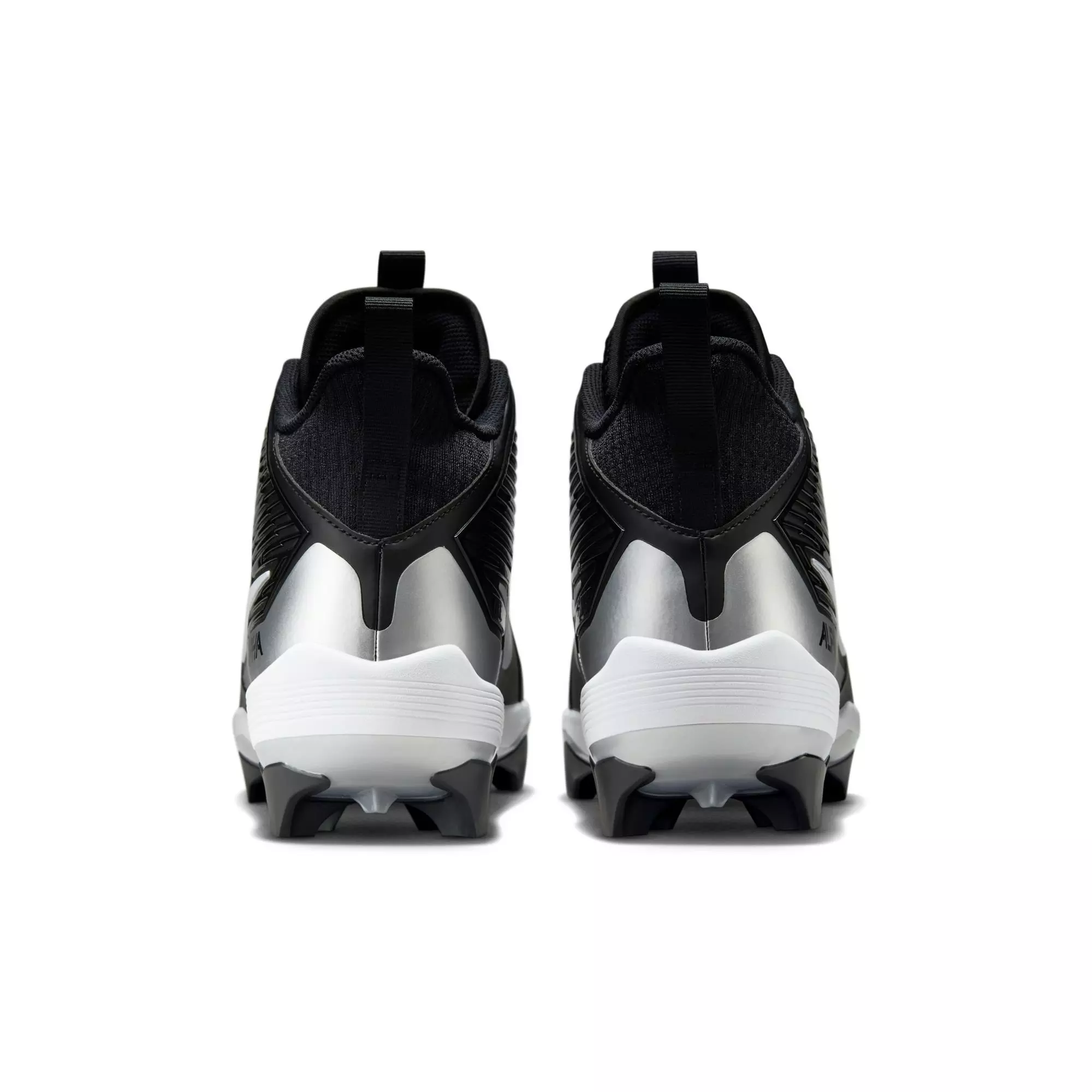 Nike Alpha Menace Strong "Black/White/Metallic Silver" Men's Football Cleat - BLACK/WHITE