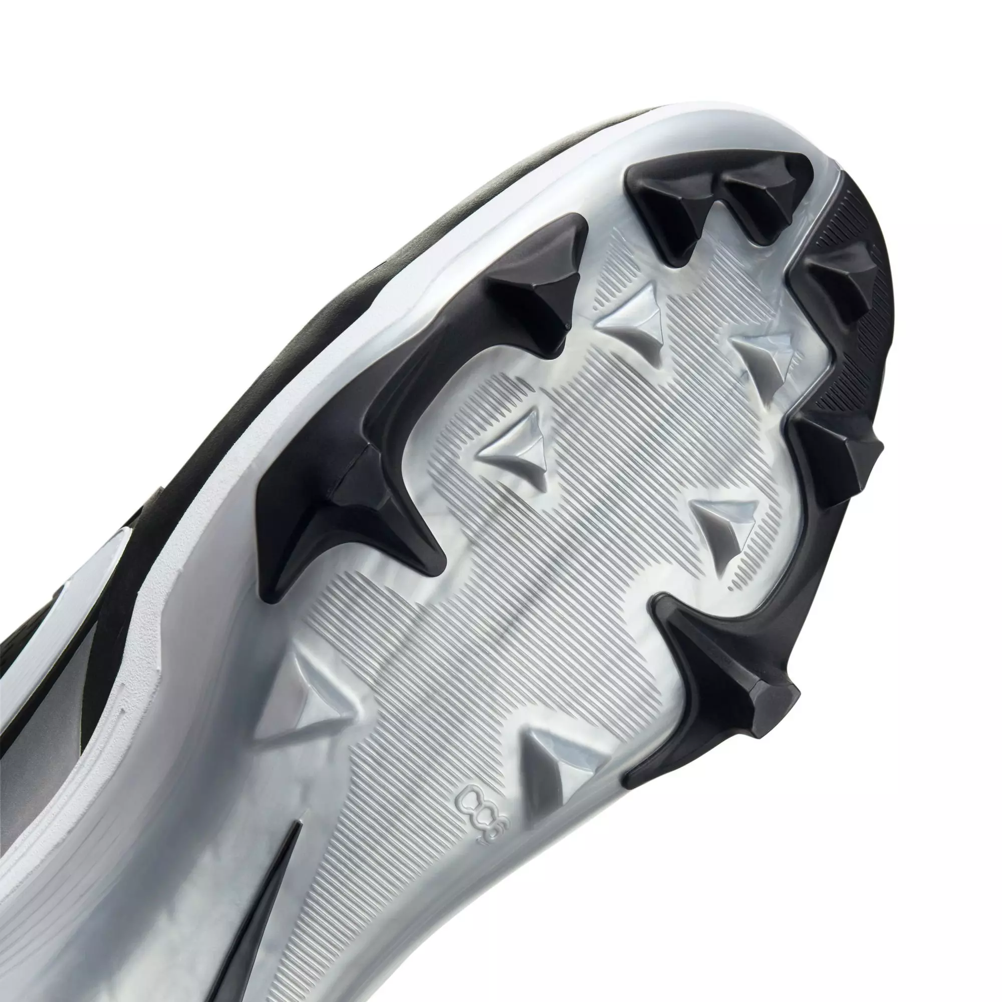 Nike Alpha Menace Strong "Black/White/Metallic Silver" Men's Football Cleat - BLACK/WHITE