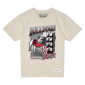 Mitchell & Ness Georgia Bulldogs Overspray Tee-Cream