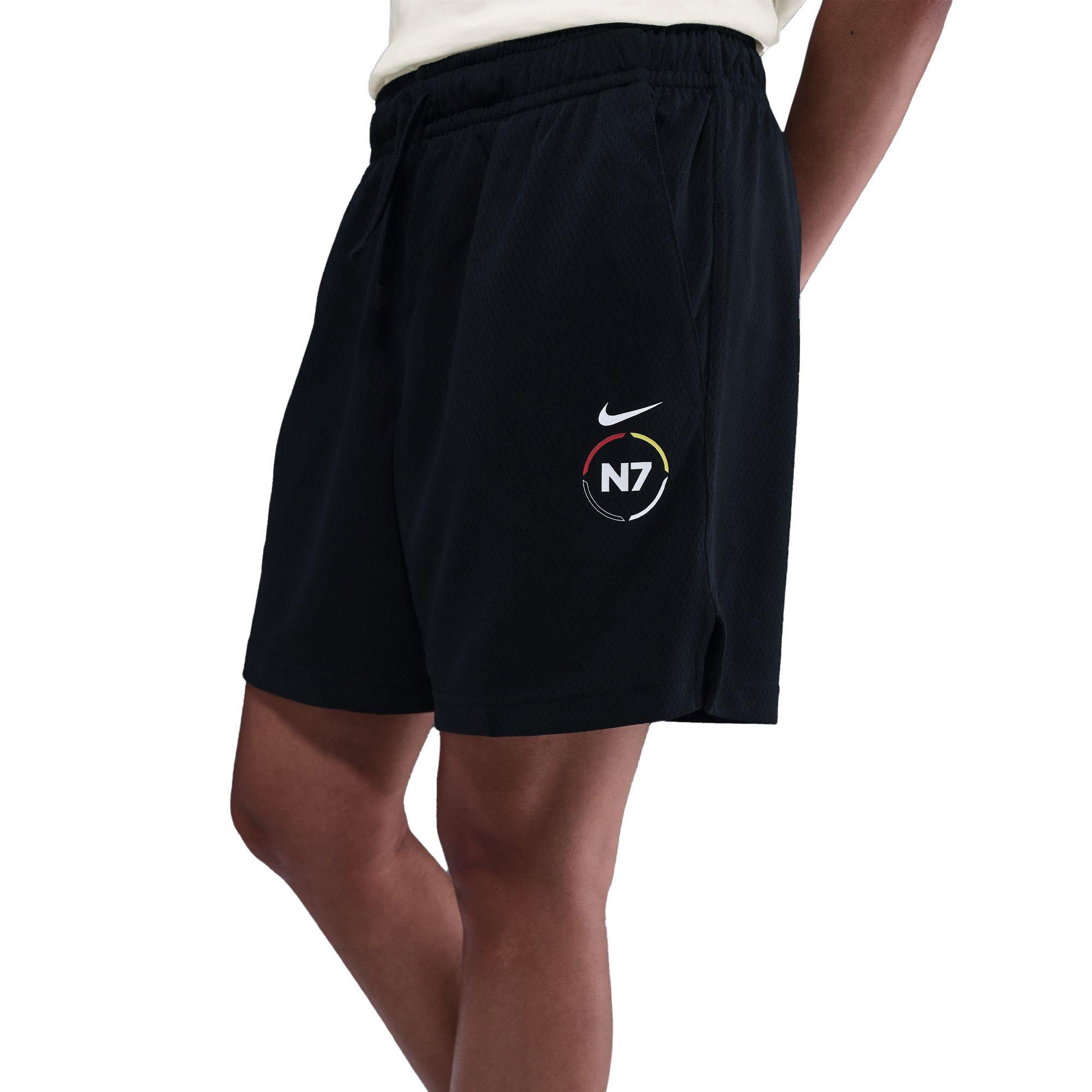 Nike Club N7 Mesh Flow Shorts - BLACK Thumbnail View 1