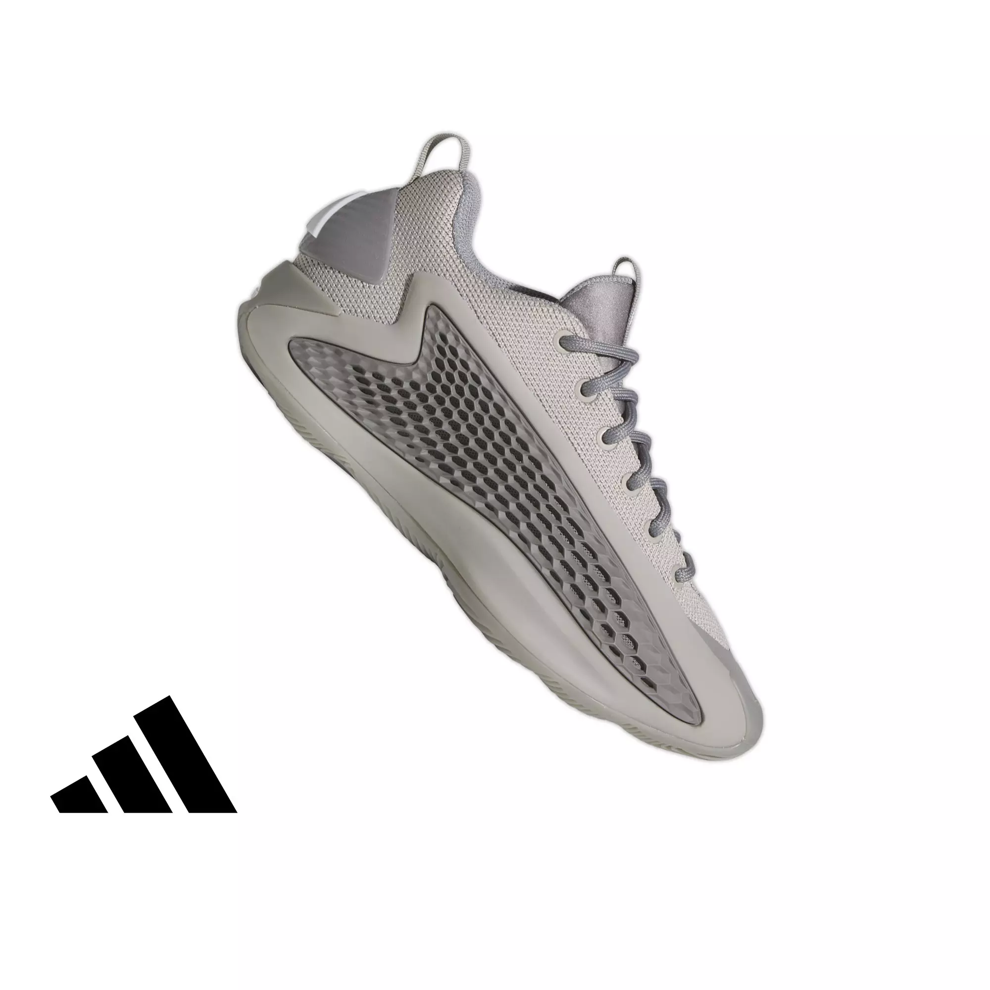 adidas Anthony Edwards 1 "Metal Grey" Grade School Kids' Basketball Shoe - METAL GREY/WHITE