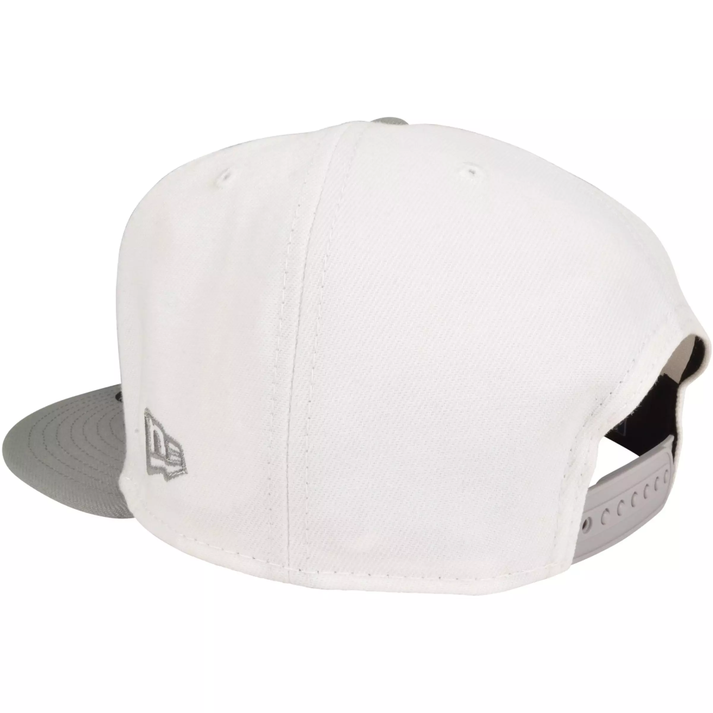 New Era Chicago Bulls 9FIFTY Script Snapback Hat - White/Grey - WHITE/GREY