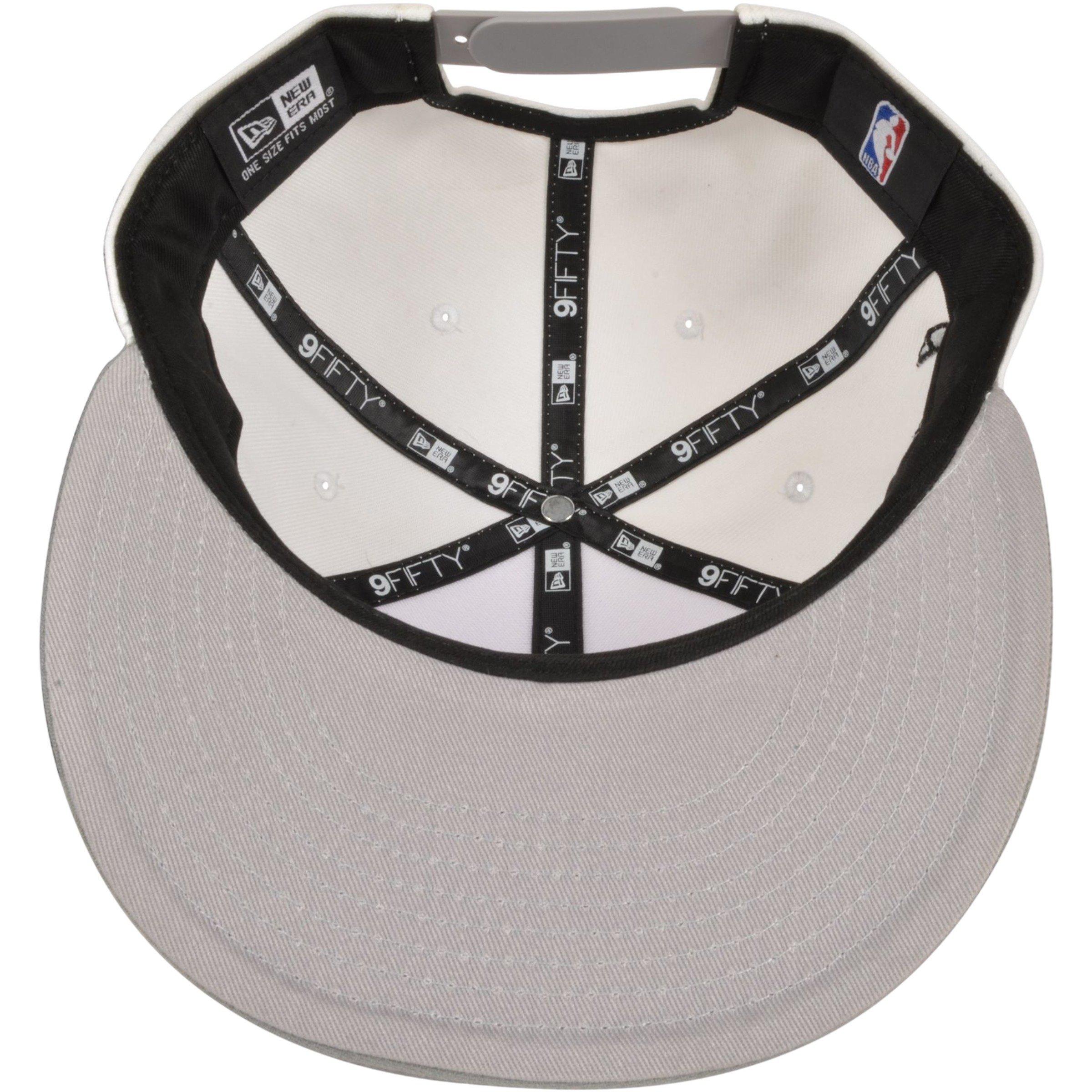 New Era Chicago Bulls 9FIFTY Script Snapback Hat - White/Grey - WHITE/GREY Thumbnail View 5