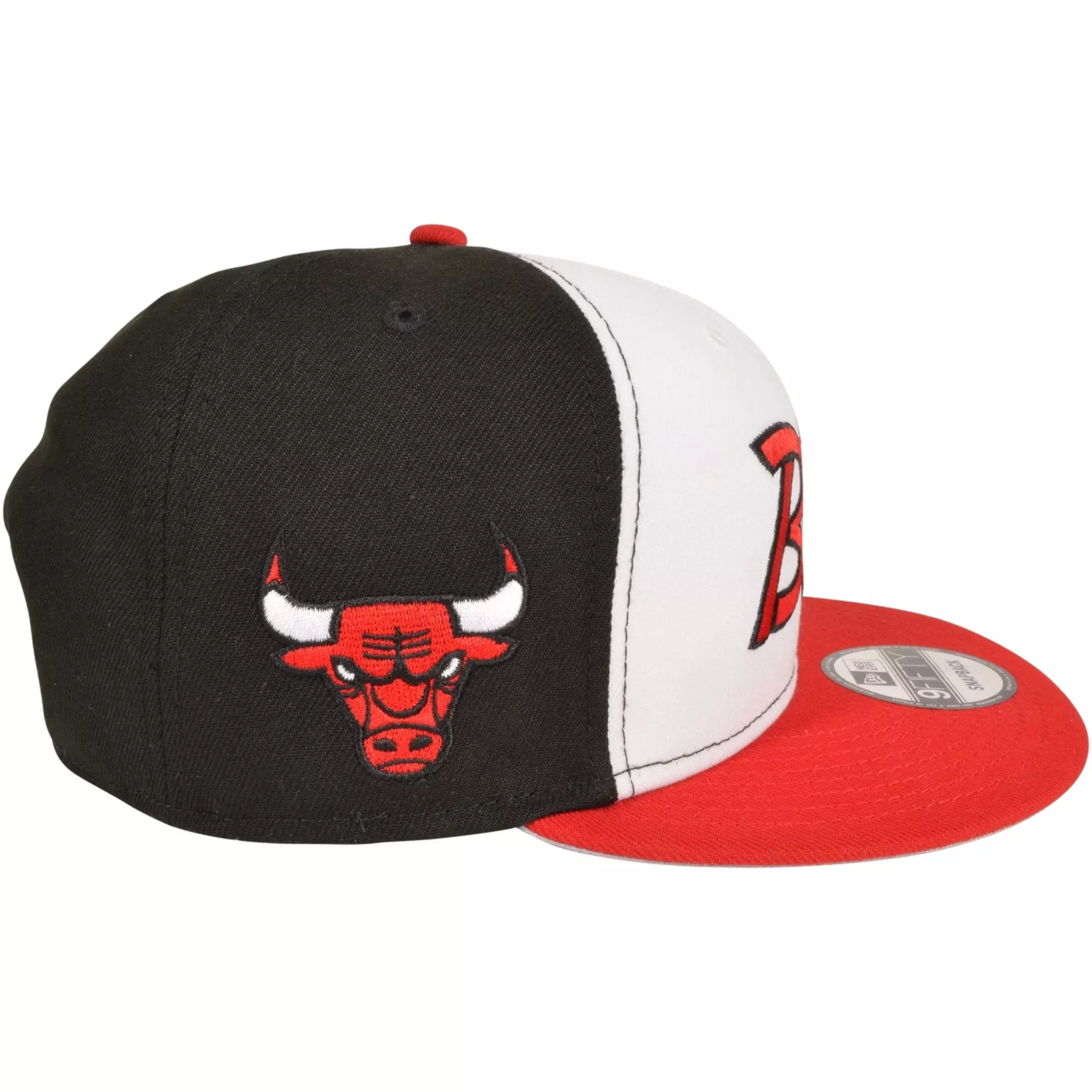 New Era Chicago Bulls 9FIFTY Script Snapback Hat - Black/Red - BLACK/RED