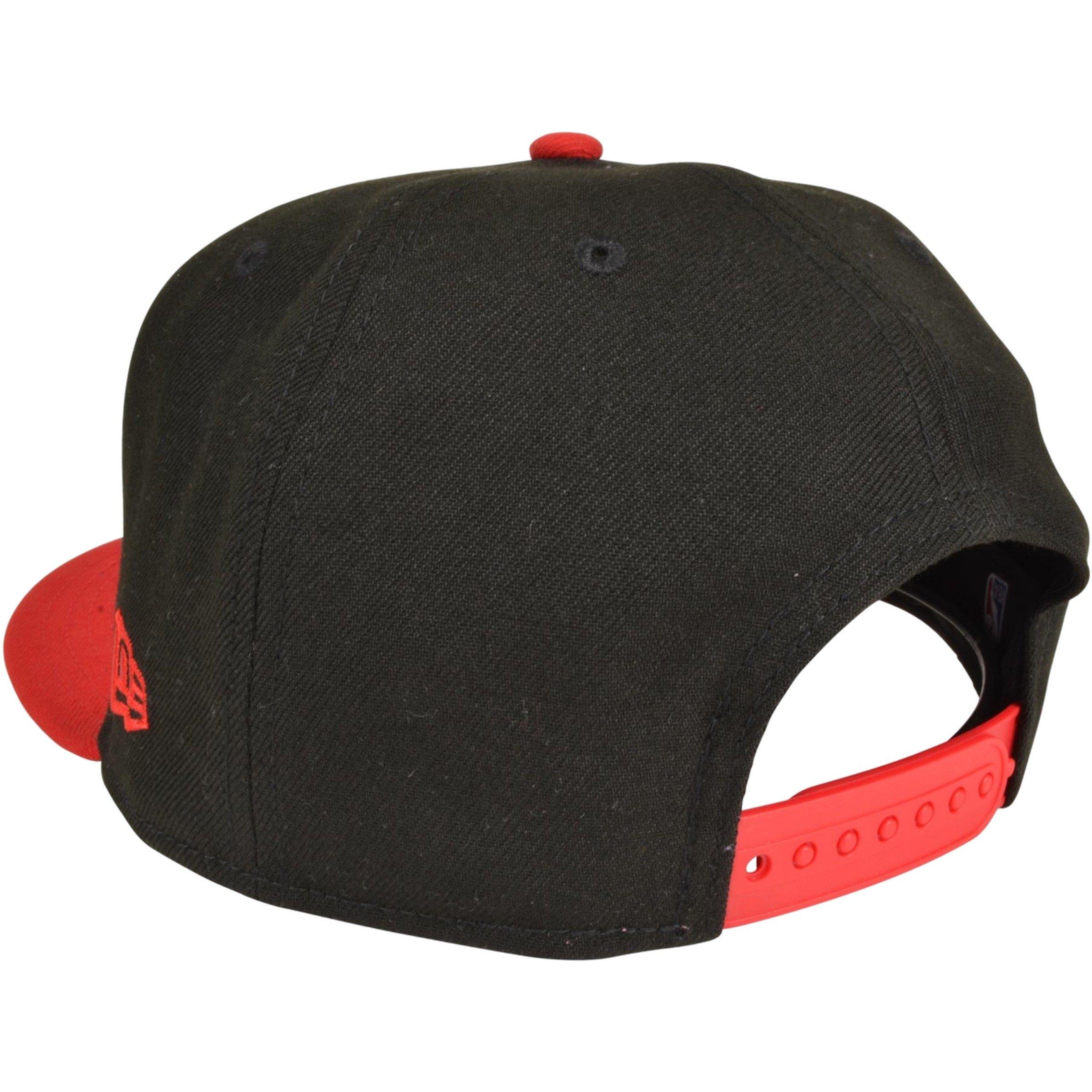 New Era Chicago Bulls 9FIFTY Script Snapback Hat-Black/Red