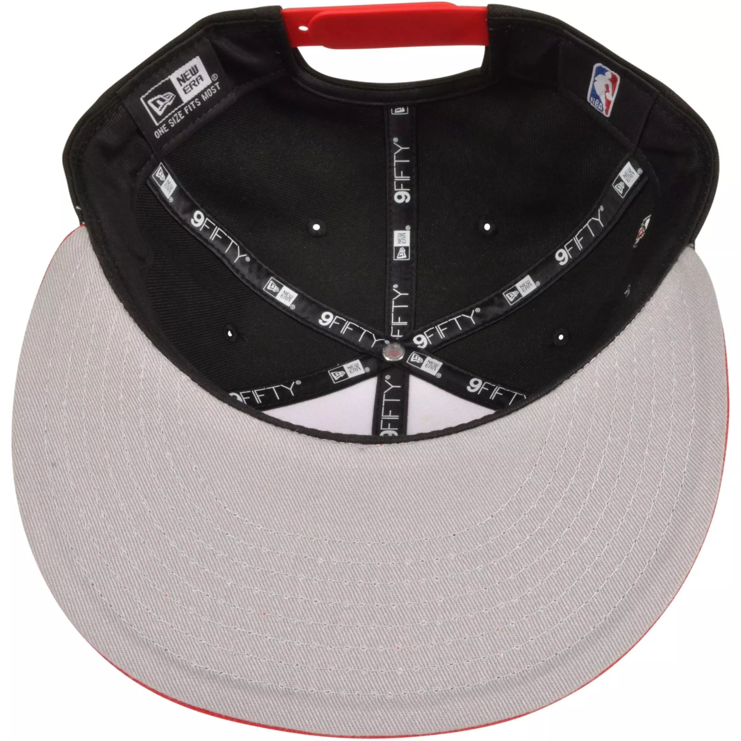 New Era Chicago Bulls 9FIFTY Script Snapback Hat - Black/Red - BLACK/RED