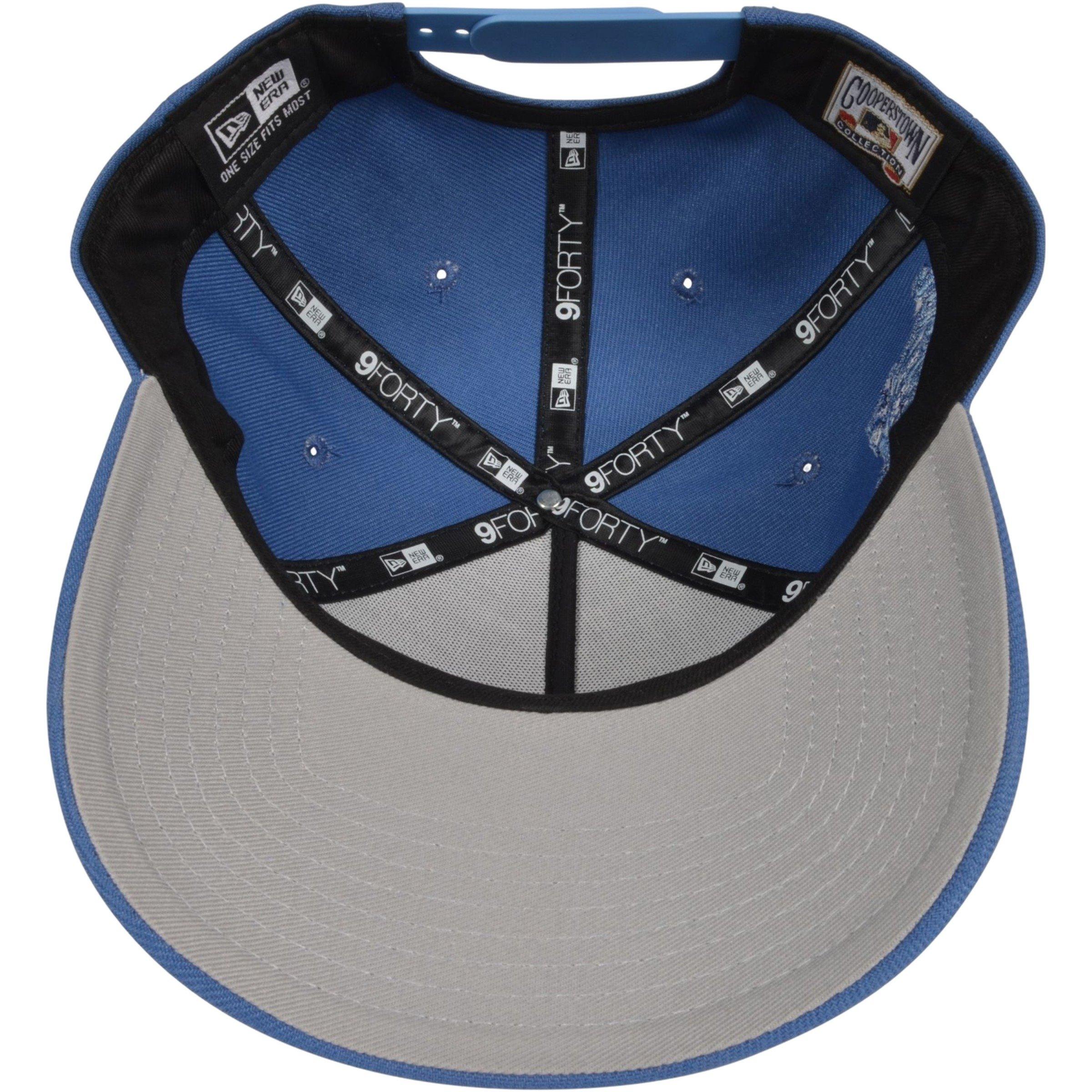 New Era Atlanta Braves 9FORTY Script Snapback Hat-Blue/Light Blue