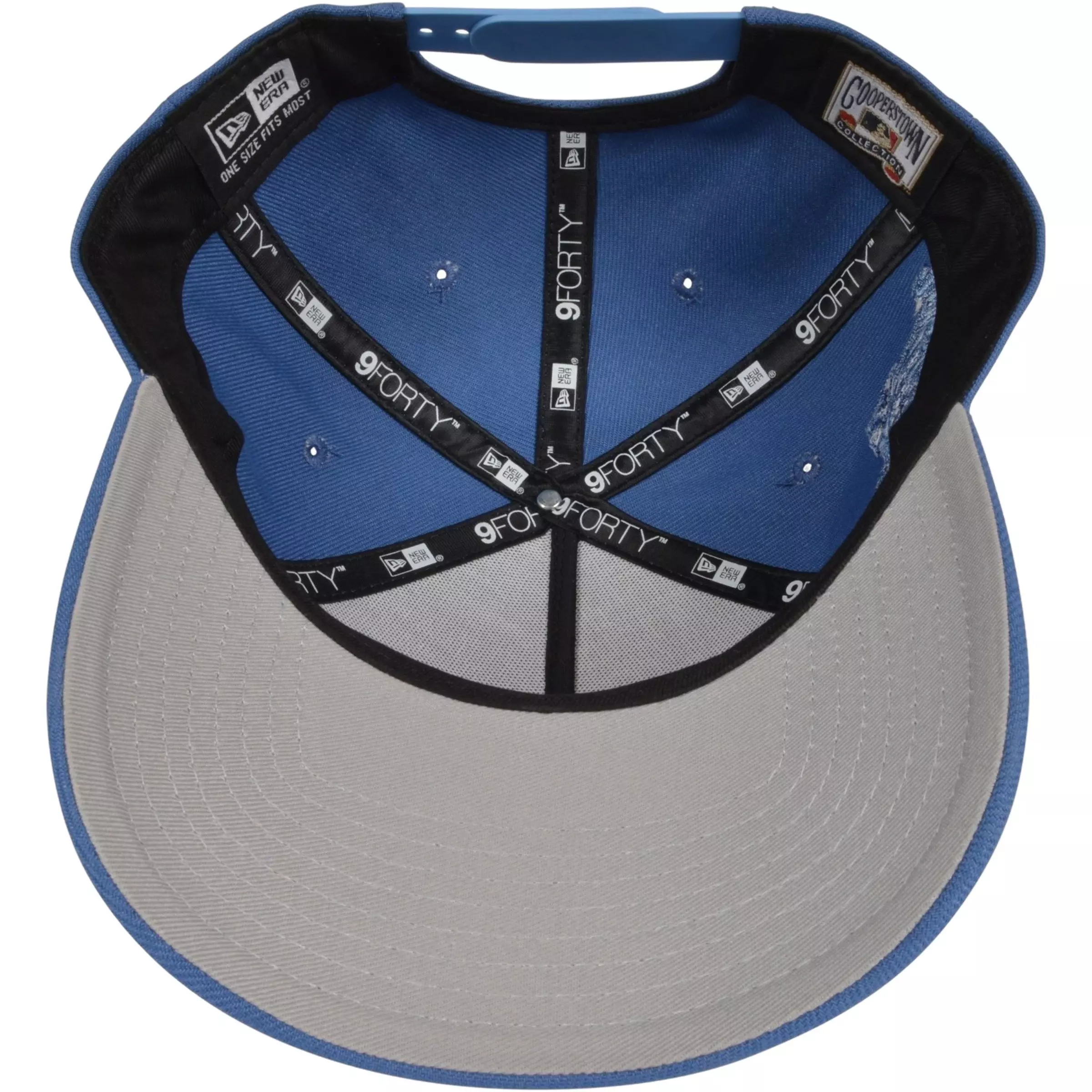 New Era Atlanta Braves 9FORTY Script Snapback Hat-Blue/Light Blue - BLUE/LT BLUE