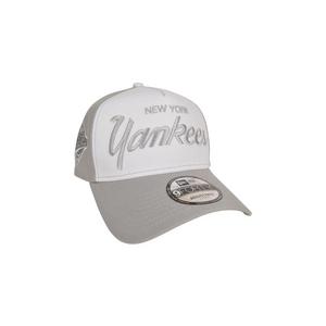 New Era New York Yankees 9FORTY Script Snapback Hat-White/Grey