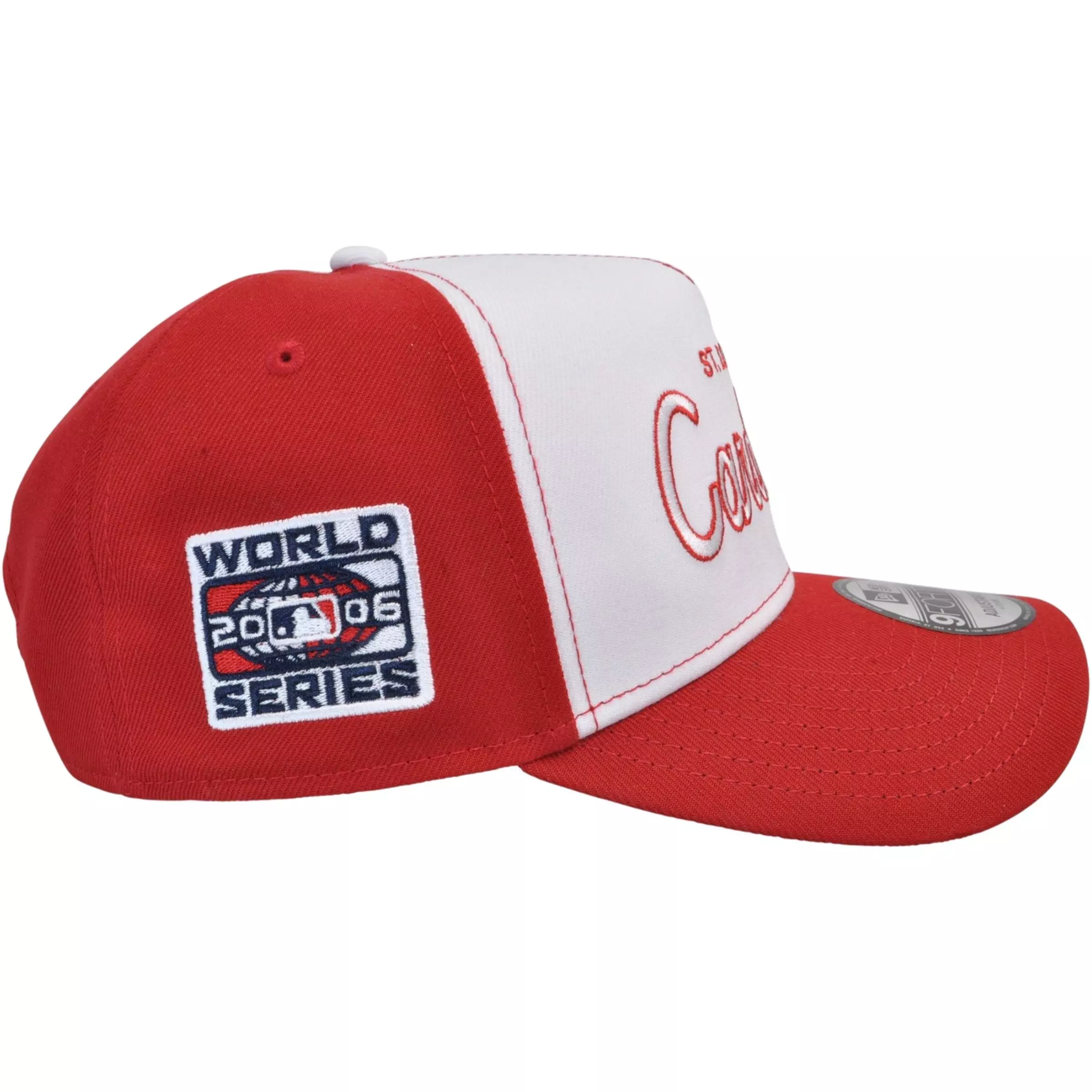 New Era St. Louis Cardinals 9FORTY Script Snapback Hat - White/Red - WHITE/RED