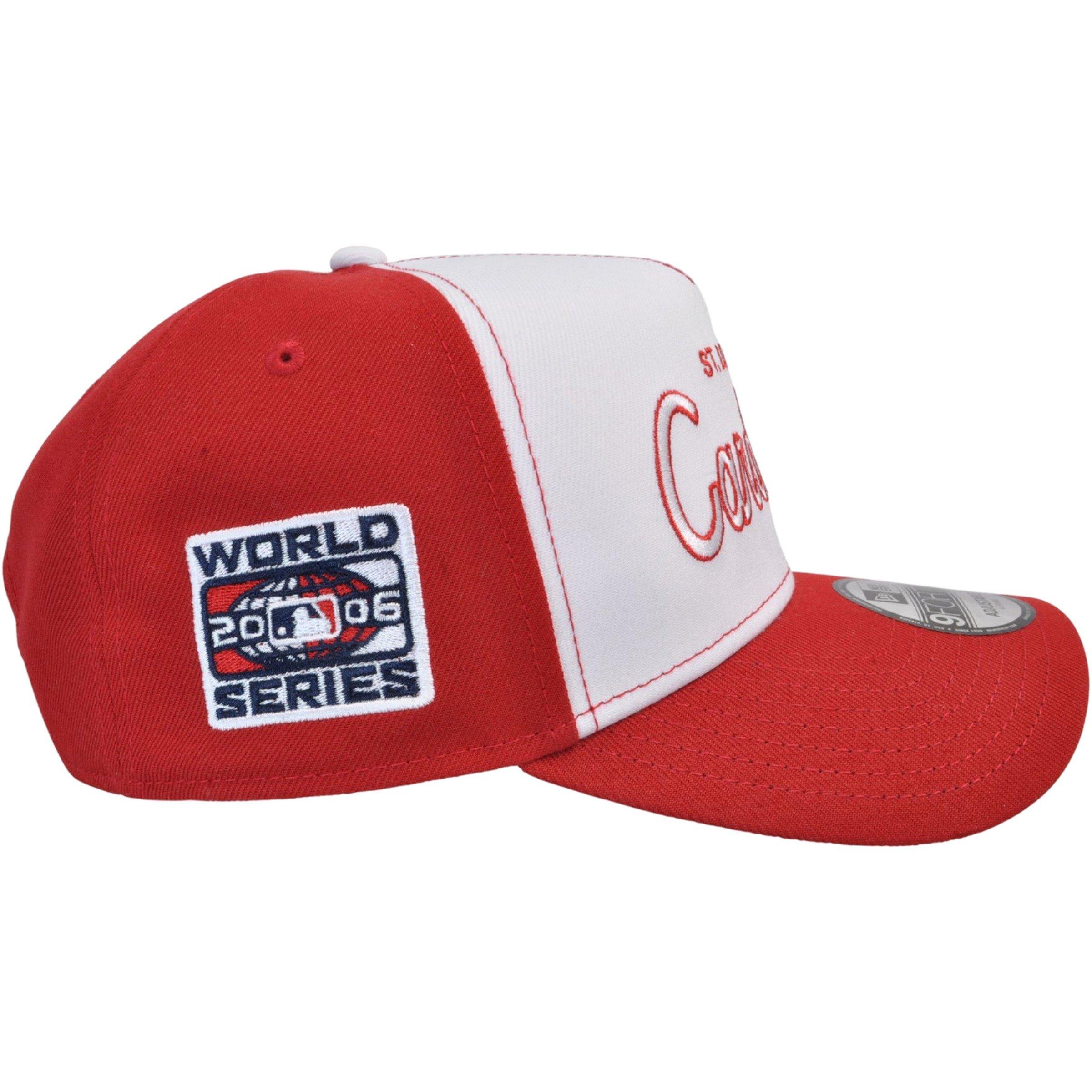 Men's New Era St. Louis Cardinals 9FORTY Script Snapback Hat-White/Red