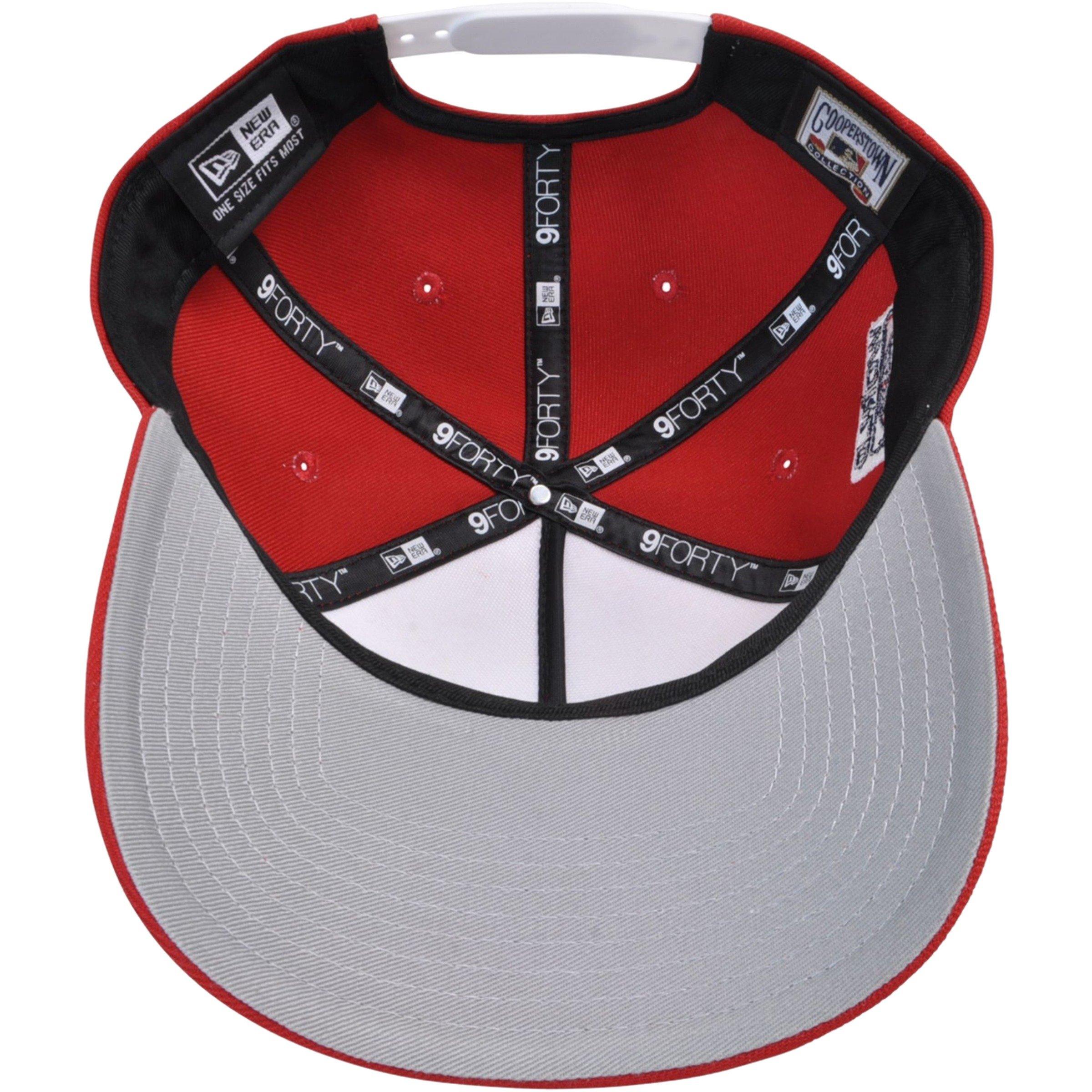 Men's New Era St. Louis Cardinals 9FORTY Script Snapback Hat-White/Red