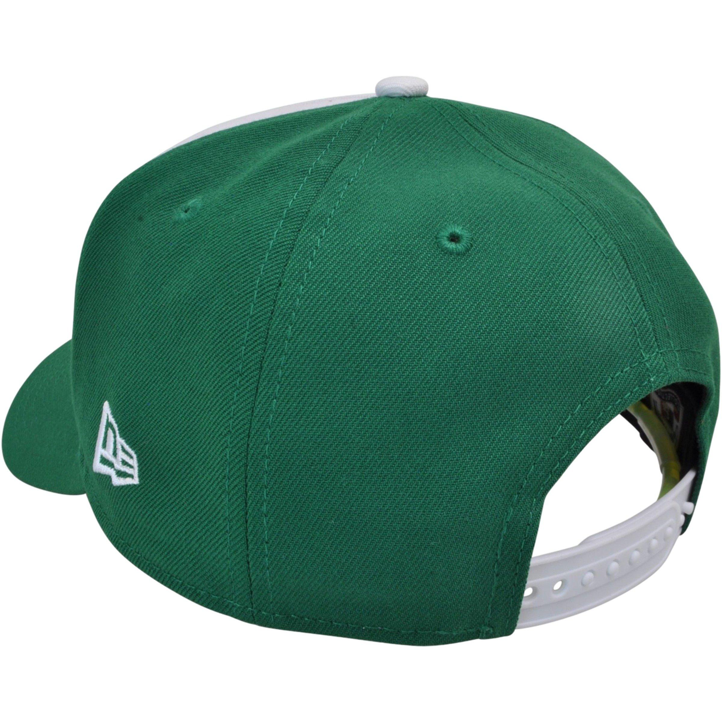 Men's New Era Chicago White Sox 9FORTY Script Snapback Hat-White/Green