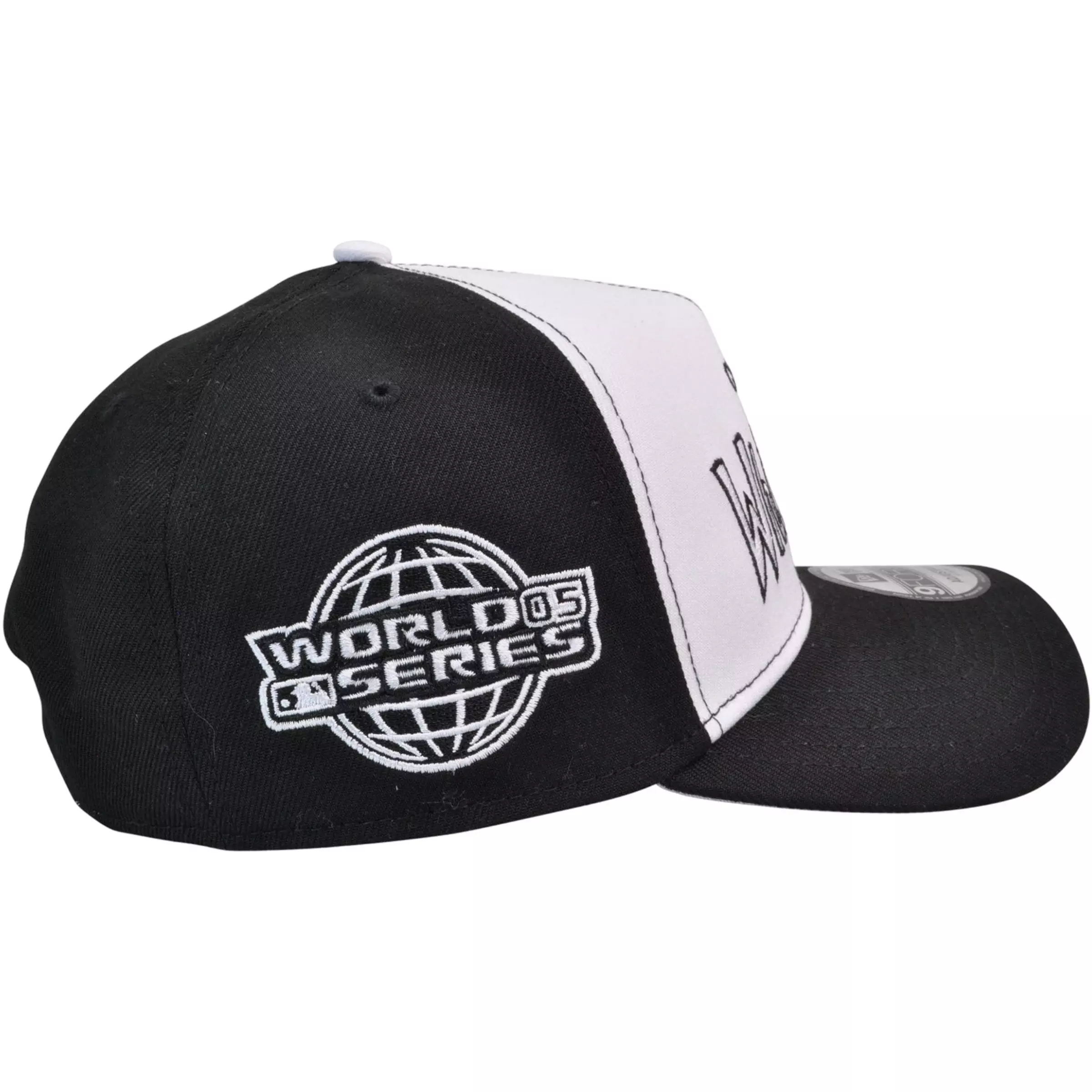 New Era Chicago White Sox 9FORTY Script Snapback Hat - White/Black - WHITE/BLACK