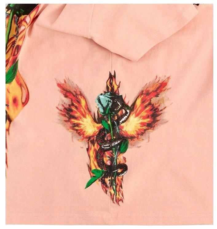 Reason Women's Flame & Roses Tee - Peach - PEACH Thumbnail View 3