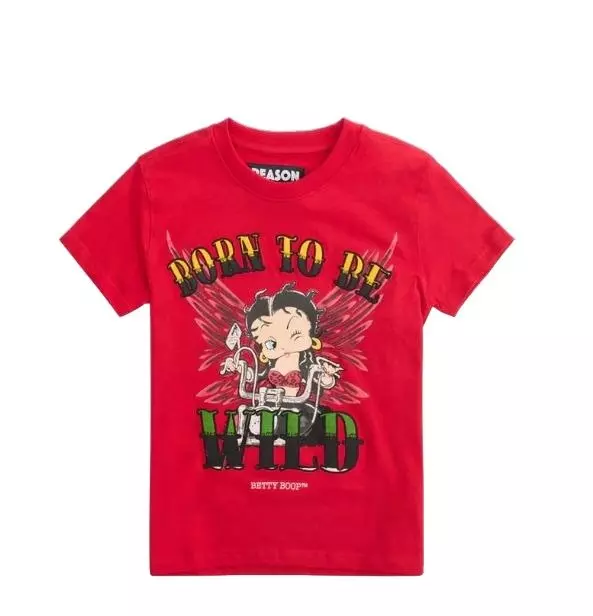 Reason Women's Born To Be Wild Betty Boop Tee - RED