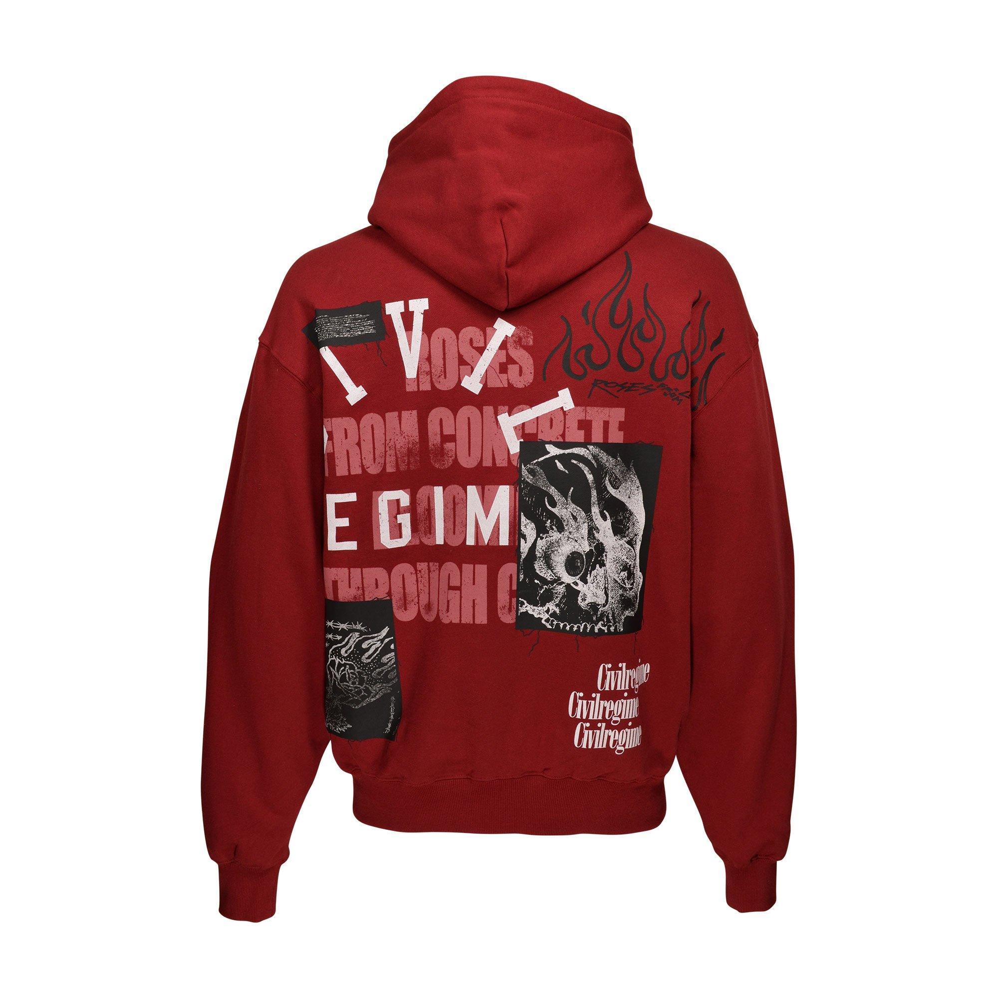 Civil Regime Men's It's a Feeling Pullover Hoodie - RED Thumbnail View 2
