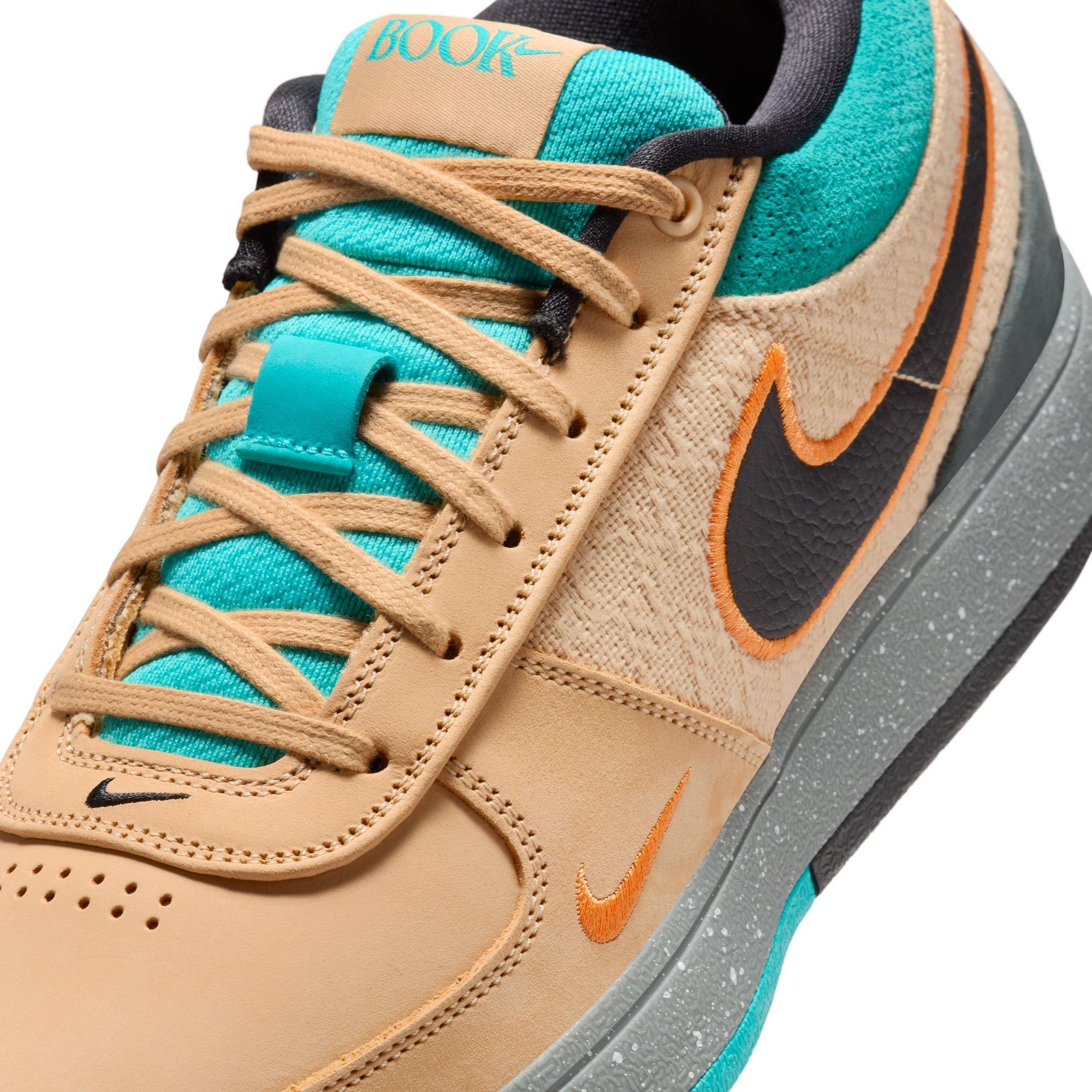 Nike Book 1 "Mowabb" Men's Basketball Shoe - SESAME/BLACK/BRIGHT MANDARIN Thumbnail View 4