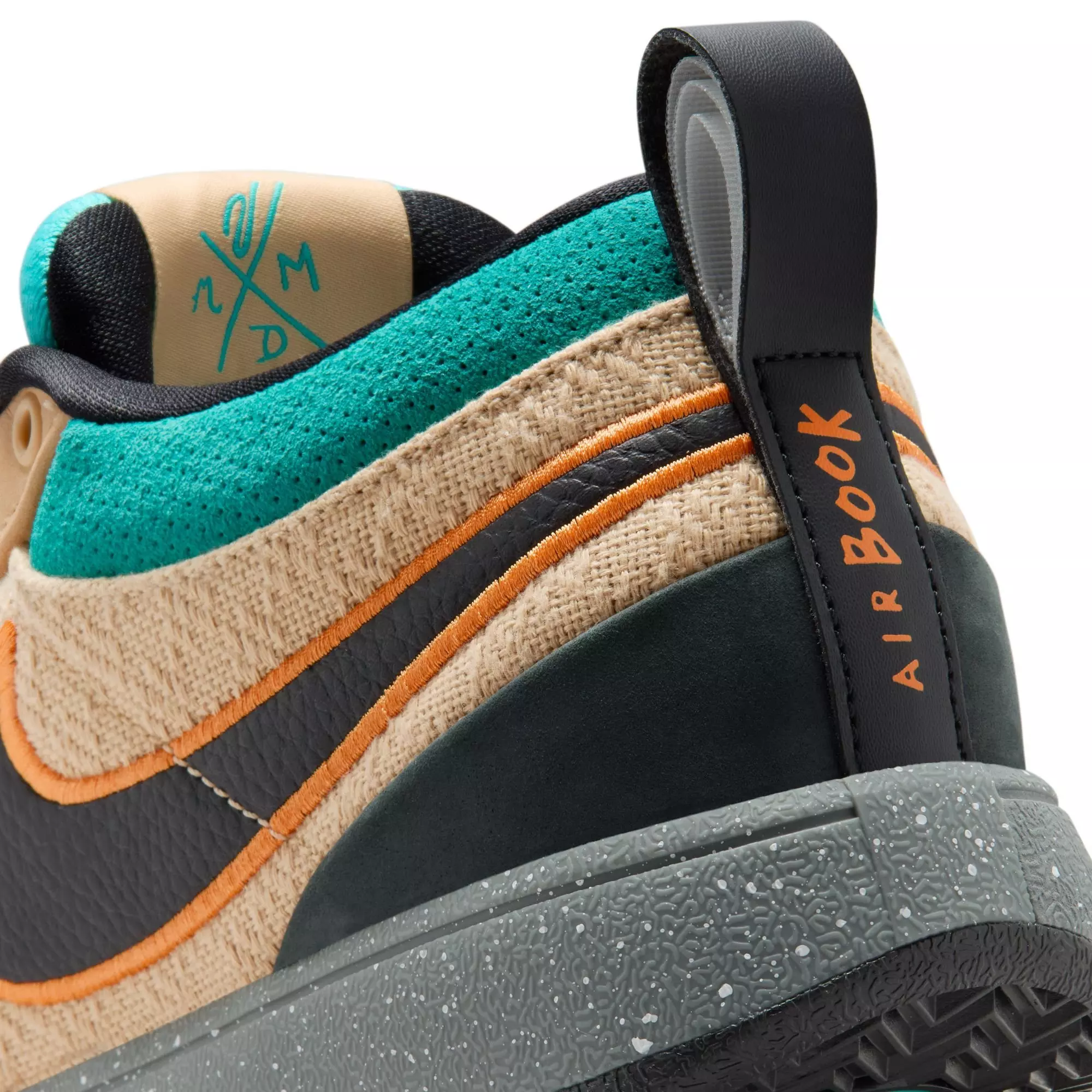 Nike Book 1 "Mowabb" Men's Basketball Shoe - SESAME/BLACK/BRIGHT MANDARIN