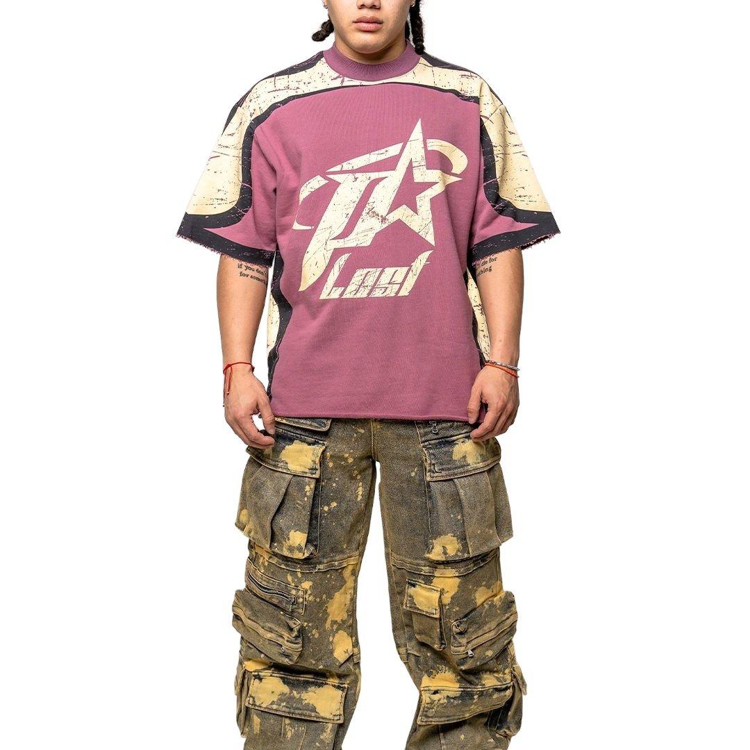Paradise Lost Men's Motor Sports Waffle Tee - PINK