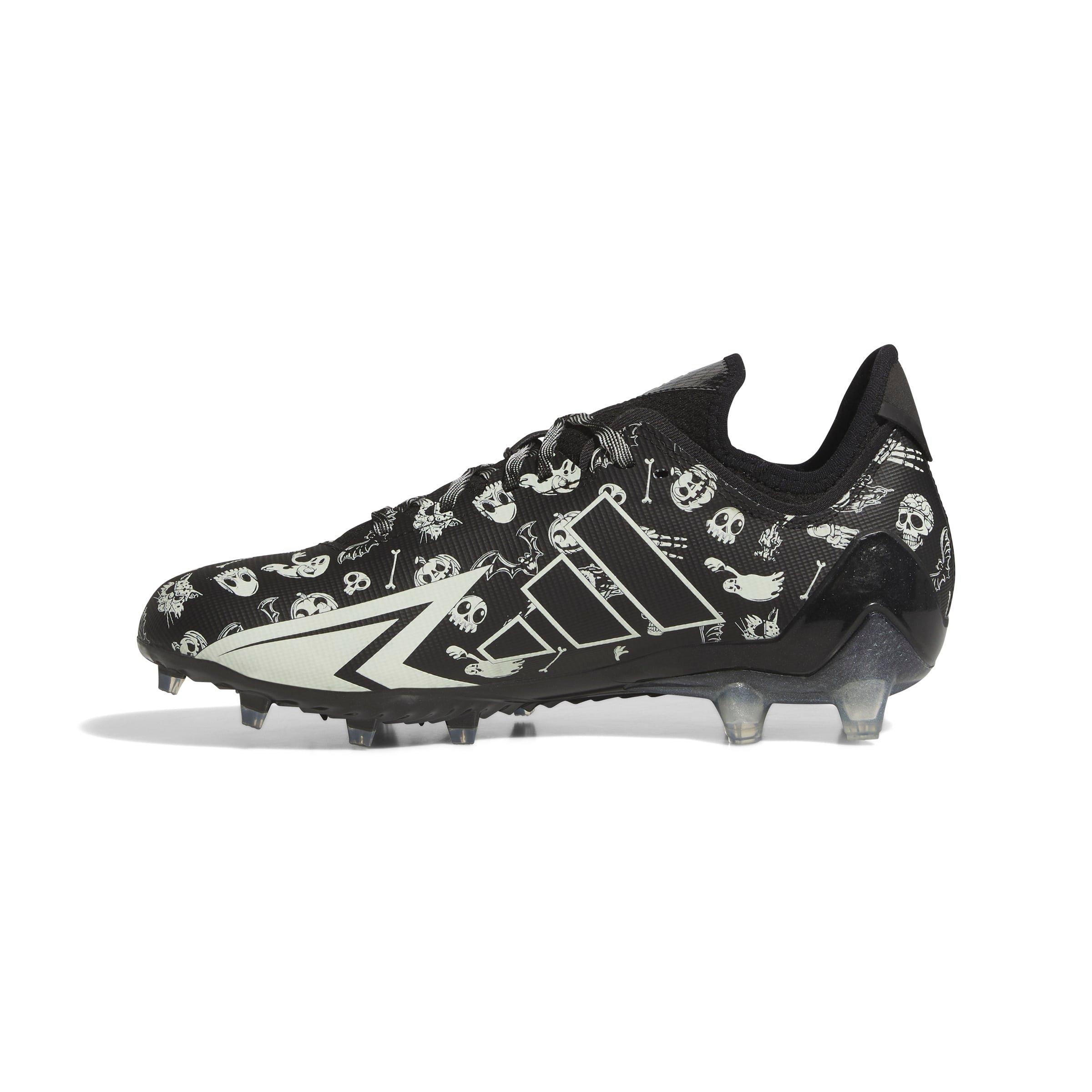 adidas Adizero Electric "Halloween" Men's Football Cleat - BLACK/WHITE Thumbnail View 8