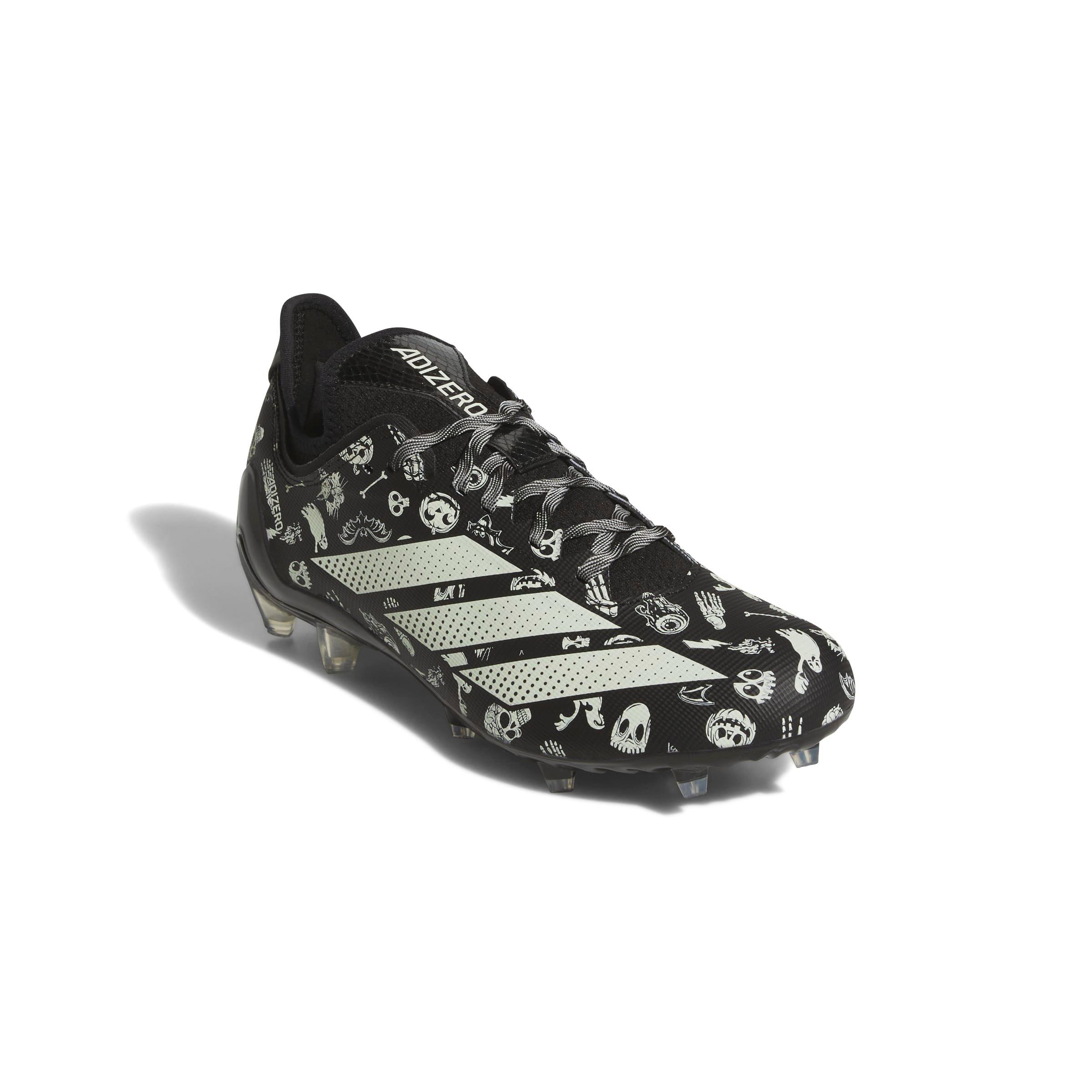 adidas Adizero Electric "Halloween" Men's Football Cleat - BLACK/WHITE Thumbnail View 2