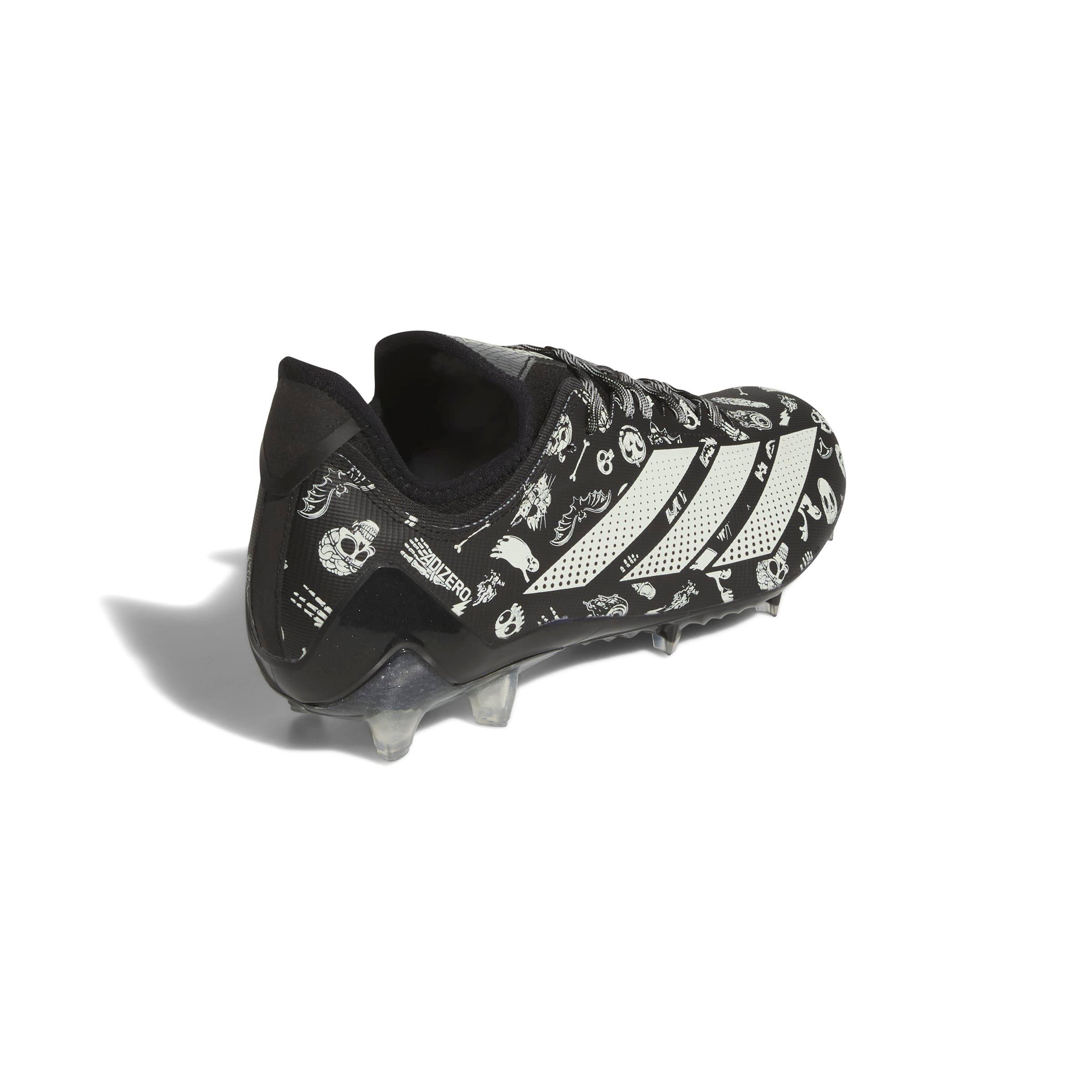 adidas Adizero Electric "Halloween" Men's Football Cleat - BLACK/WHITE Thumbnail View 3